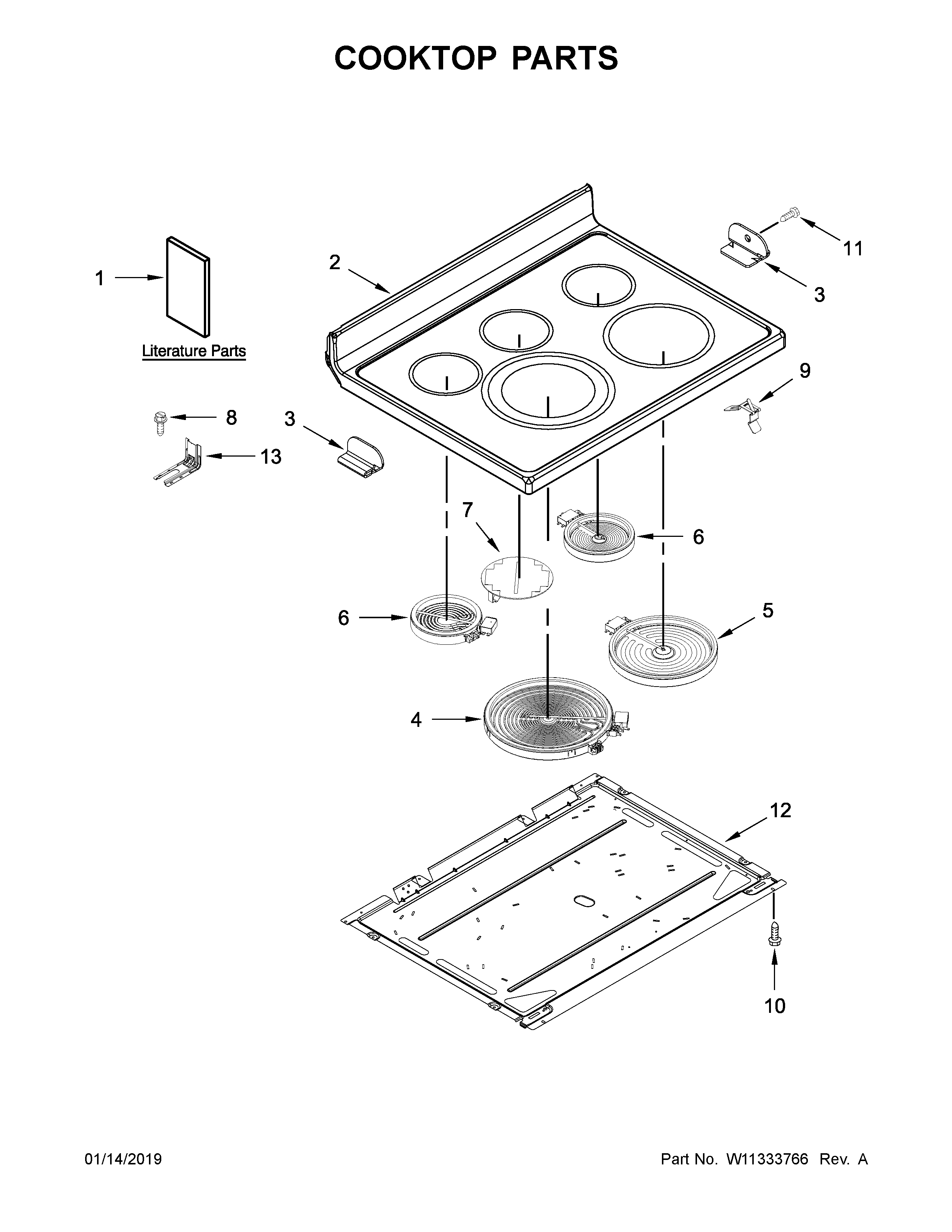 Maytag MER8800HK0 cooktop parts diagram