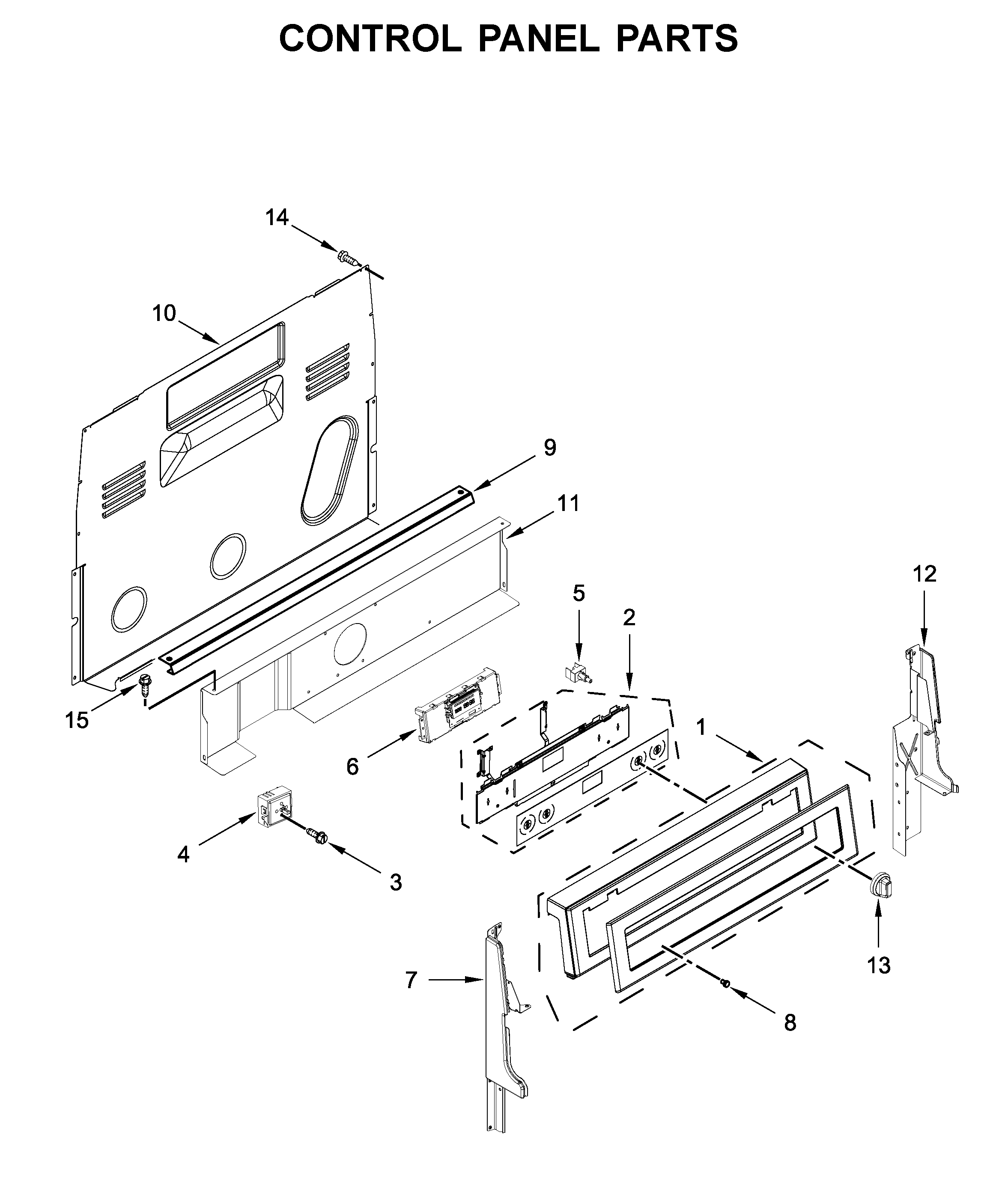 Maytag MER8800HK0 control panel parts diagram