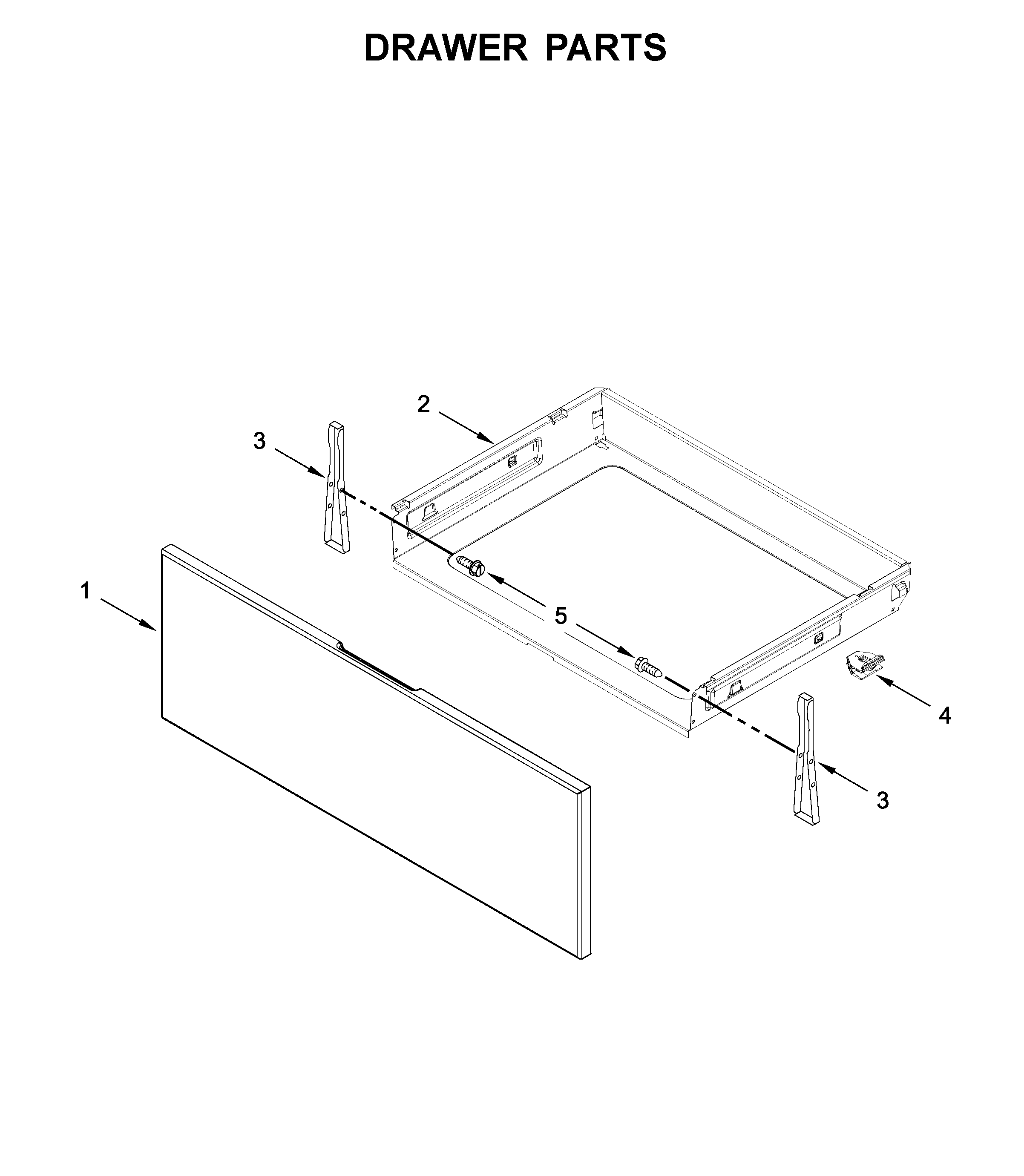 Amana YAES6603SFS2 drawer parts diagram