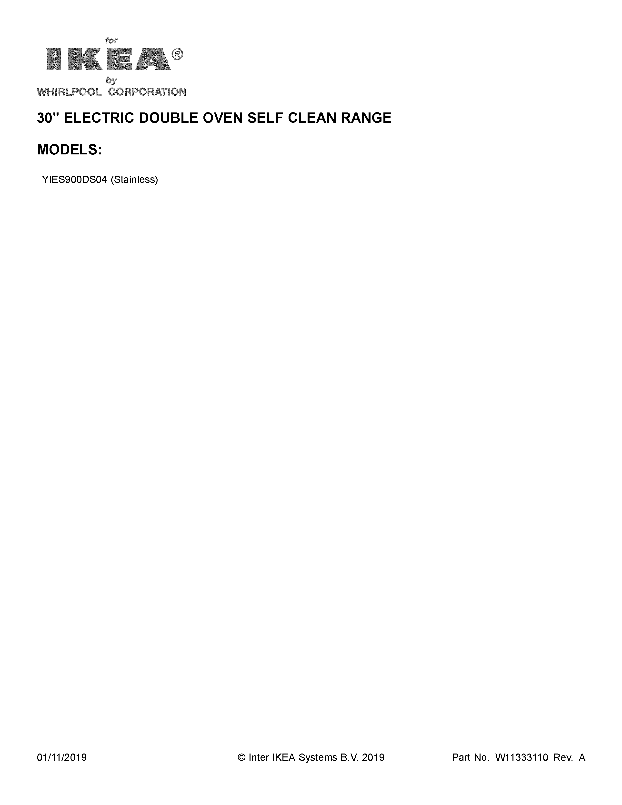 Ikea YIES900DS04 cover sheet diagram