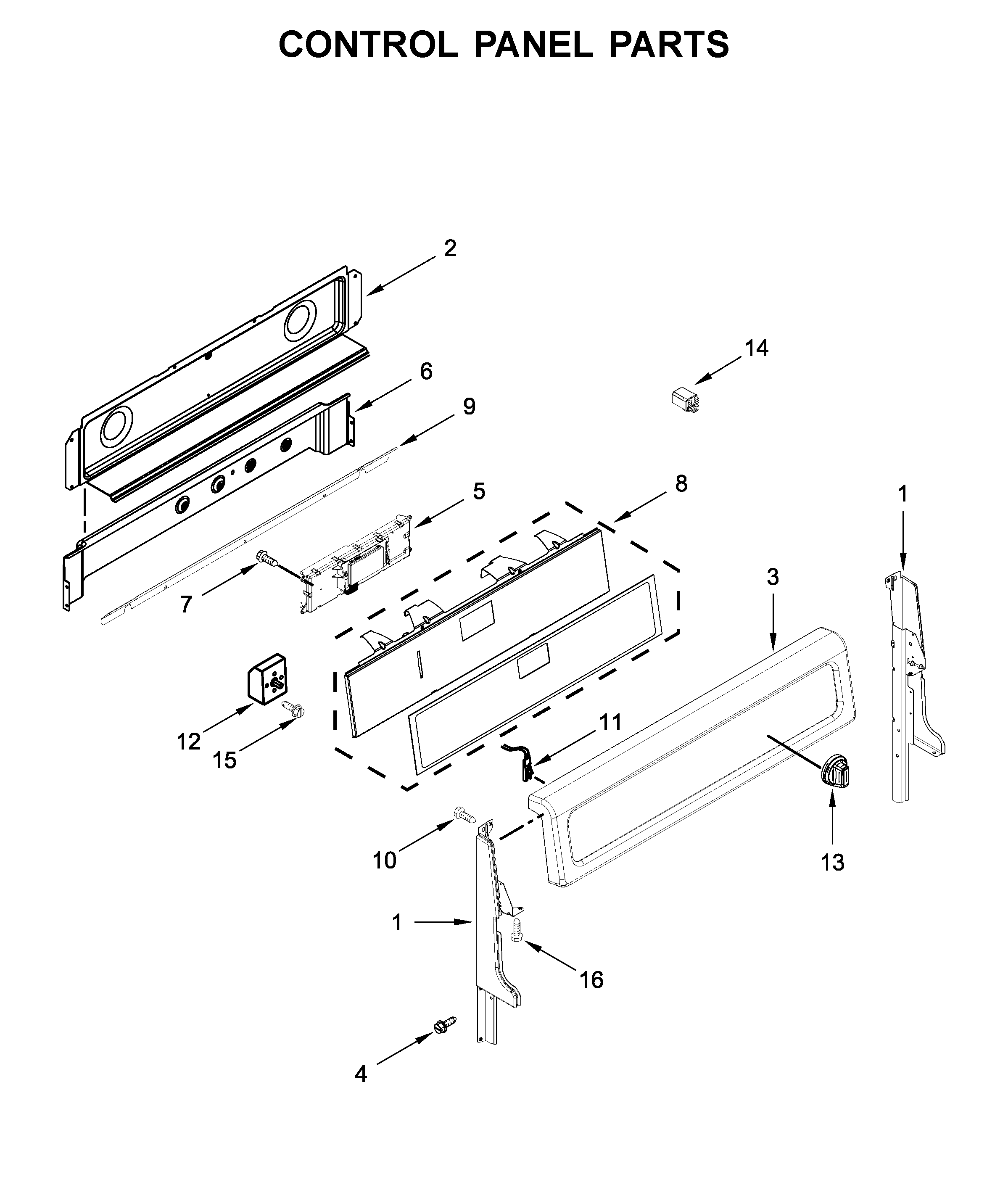 Ikea YIES900DS04 control panel parts diagram