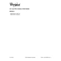 Whirlpool YWGE745C0FH1 cover sheet diagram