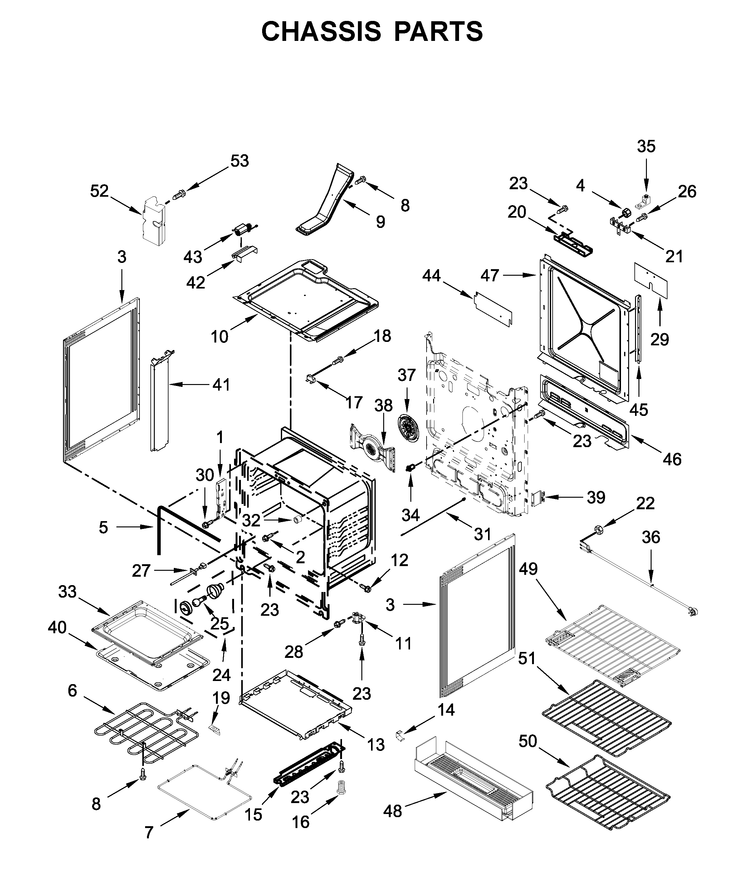 KitchenAid YKSEG700ESS3 chassis parts diagram
