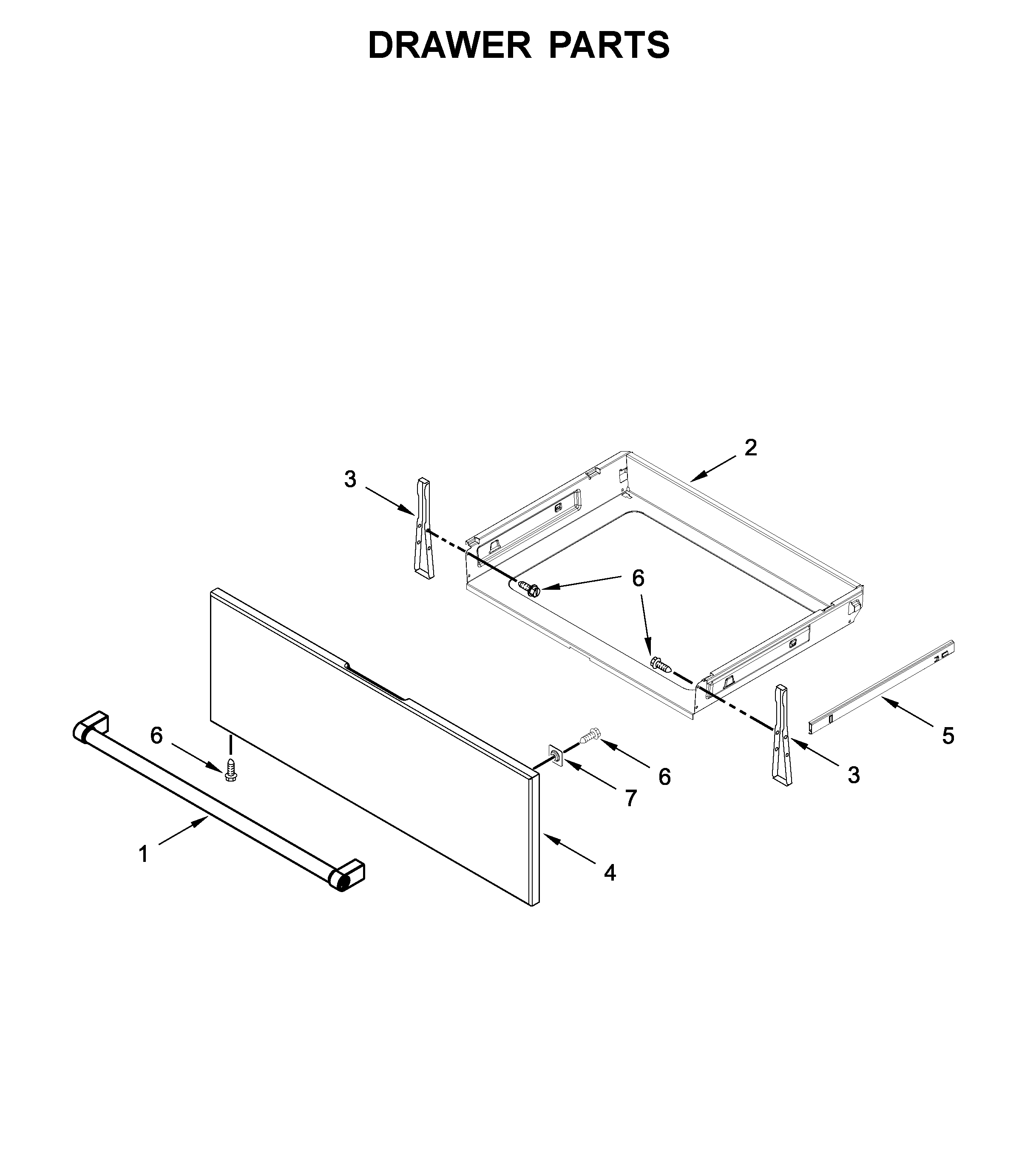 KitchenAid YKSEG700ESS3 drawer parts diagram