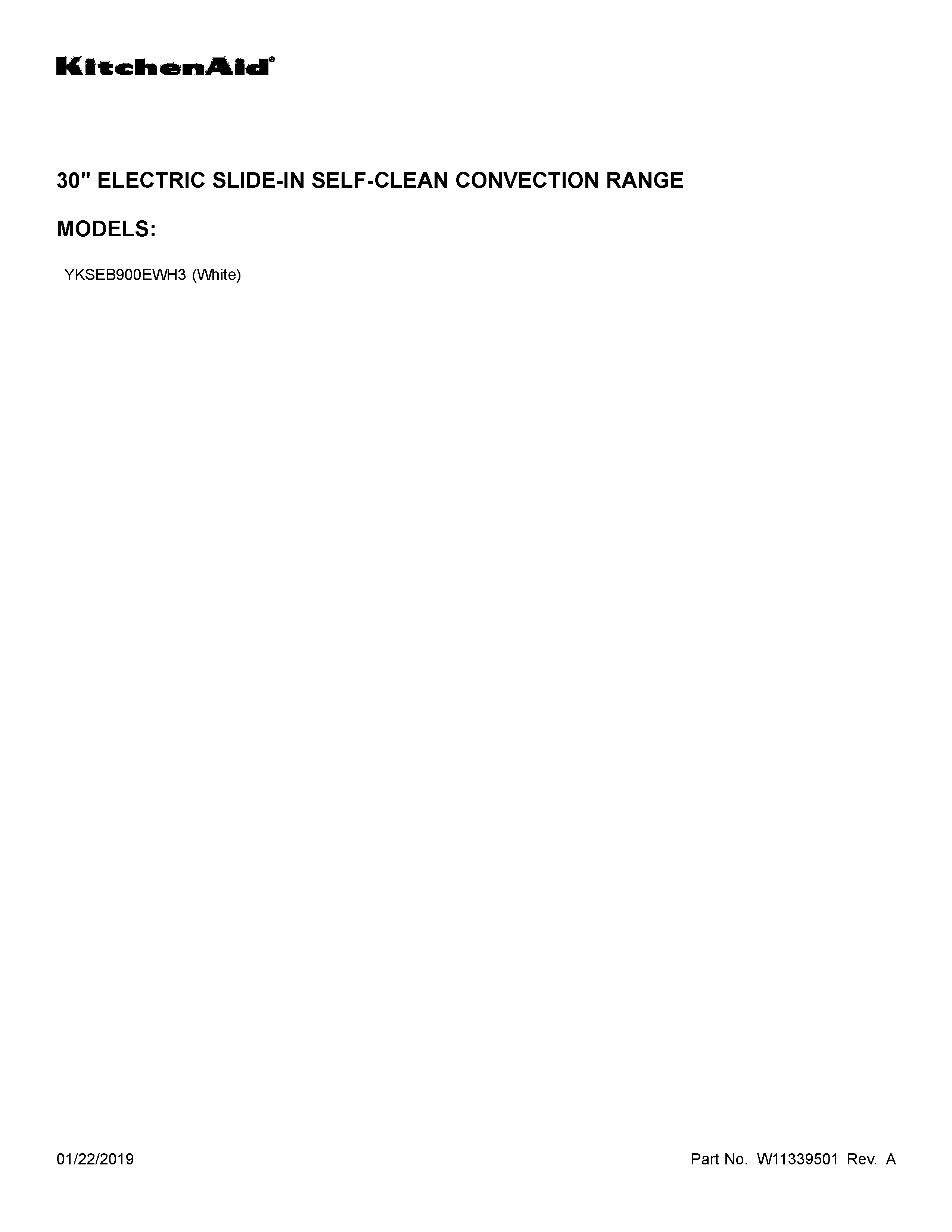 KitchenAid YKSEB900EWH3 cover sheet diagram