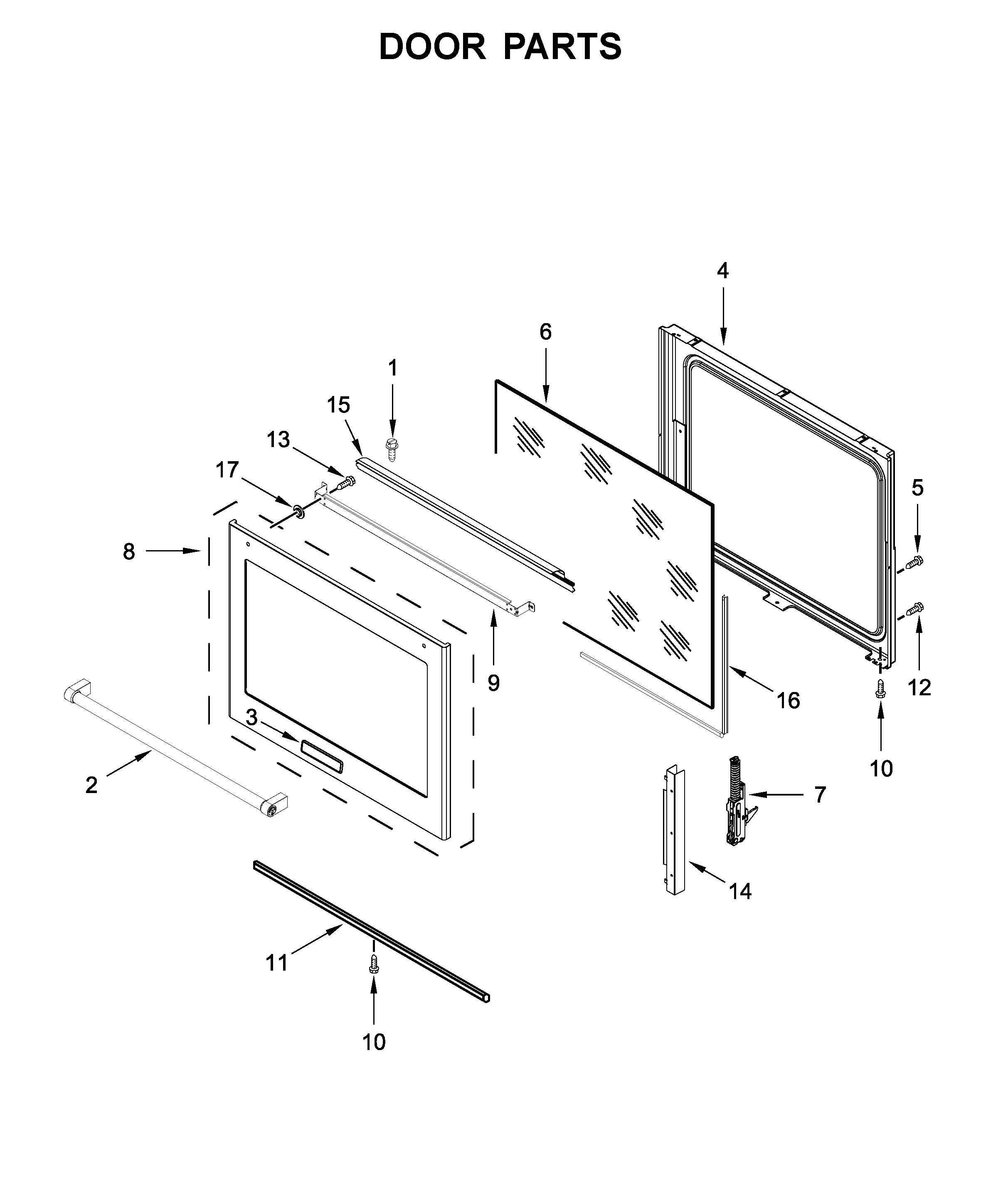 KitchenAid YKSEB900ESS3 door parts diagram