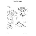 Whirlpool YWEE745H0FS2 cooktop parts diagram
