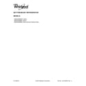 Whirlpool WRB329DMBW01 cover sheet diagram