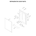 Whirlpool WRB329DMBW01 refrigerator door parts diagram