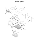 Whirlpool WRB329DMBW01 shelf parts diagram