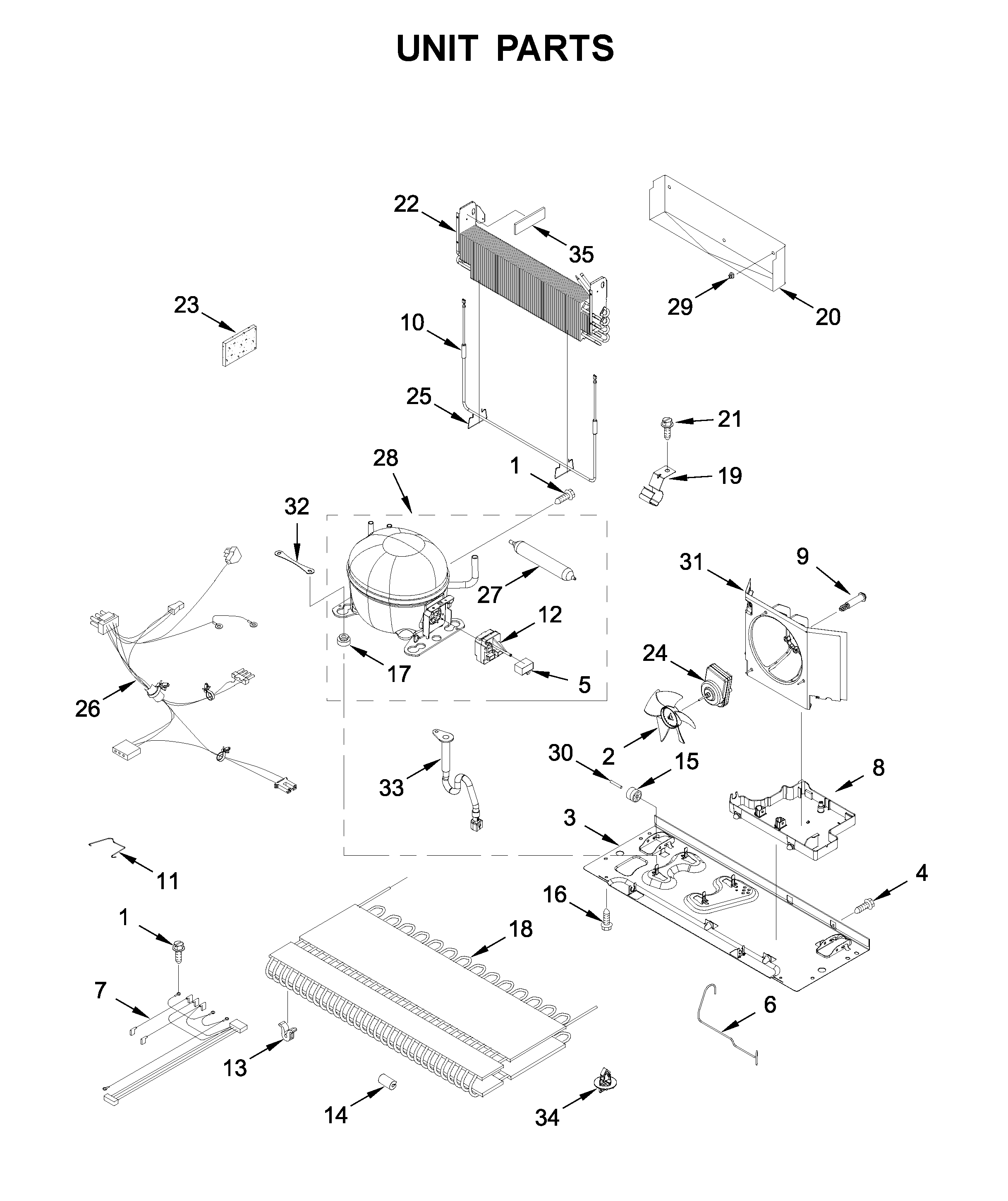 Whirlpool WRFA35SWHZ02 unit parts diagram
