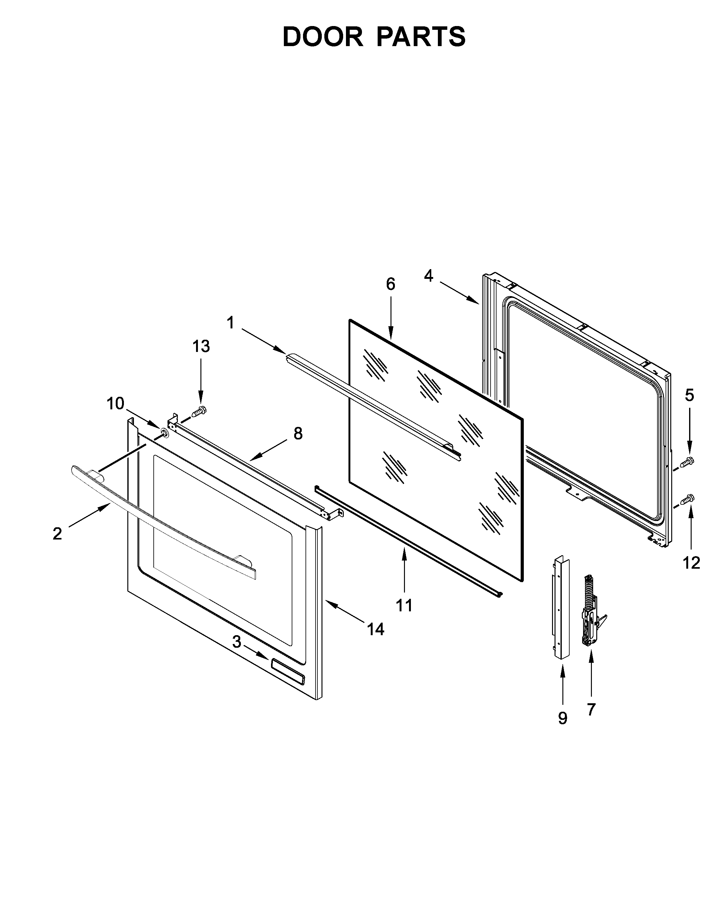 Jenn-Air JIS1450DS0 door parts diagram