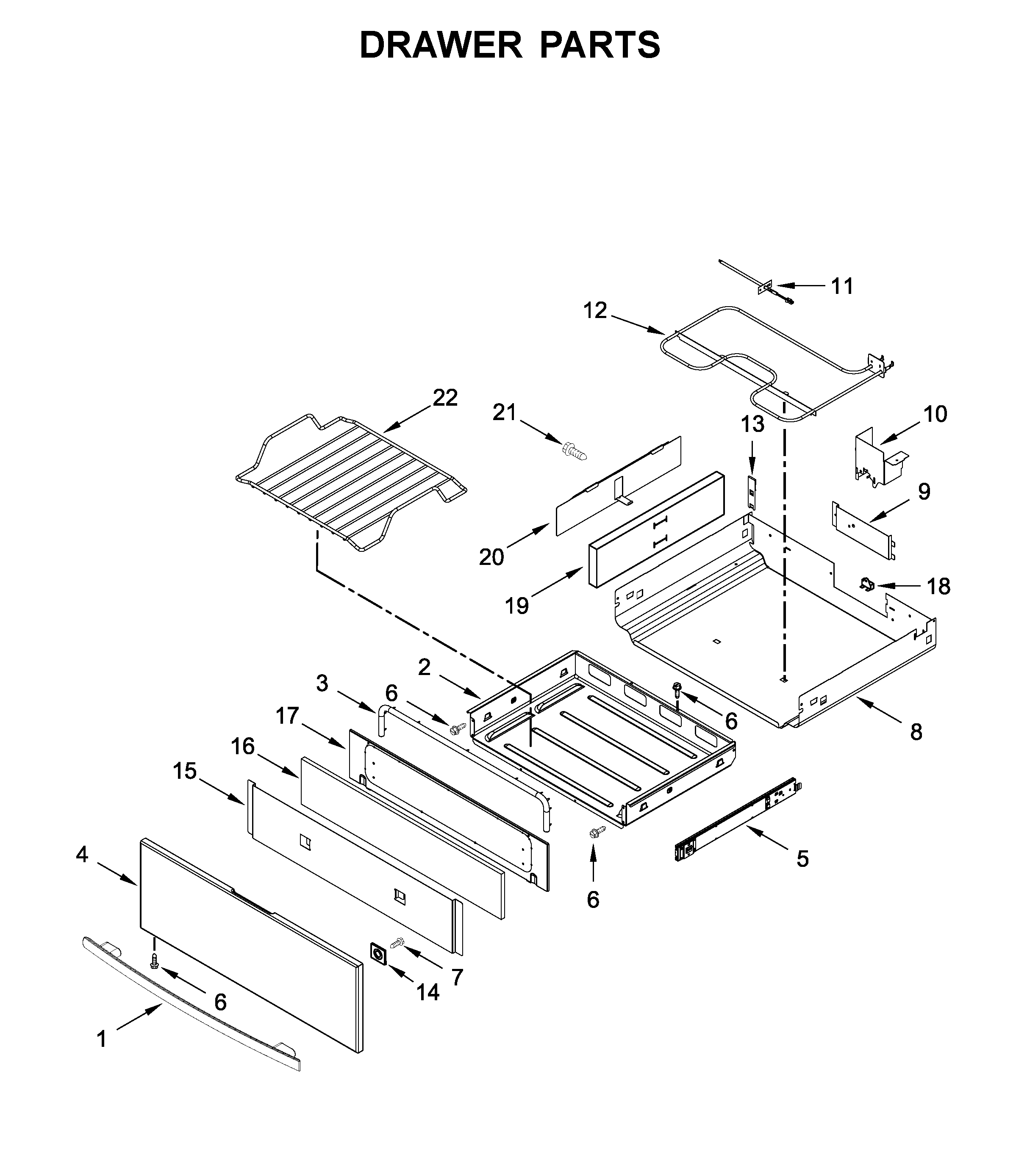 Jenn-Air JIS1450DS0 drawer parts diagram