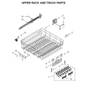 KitchenAid KDFE104HWH0 upper rack and track parts diagram