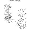 Whirlpool WRSA71CIHN00 freezer liner parts diagram