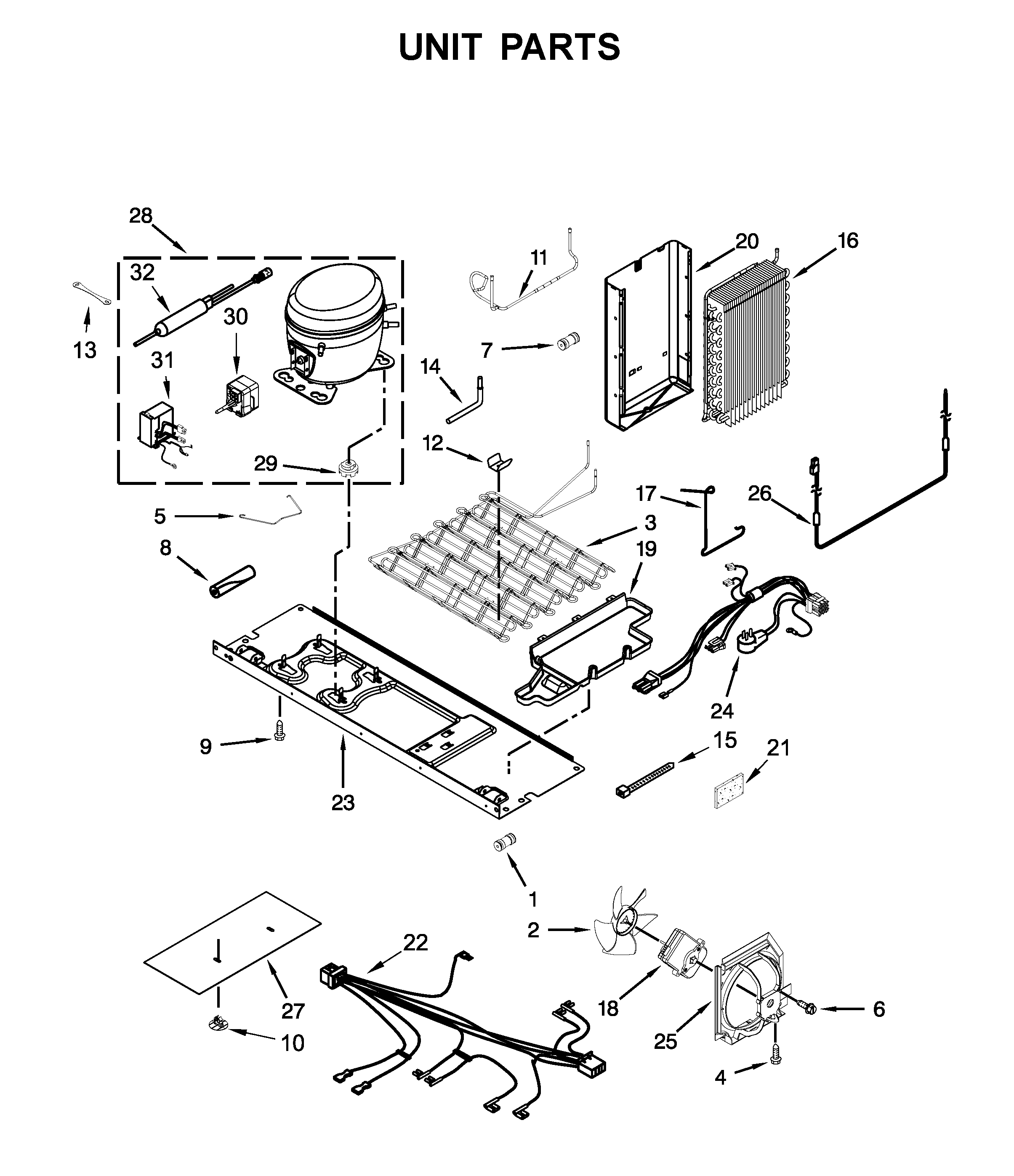 Whirlpool WRSA71CIHZ00 unit parts diagram
