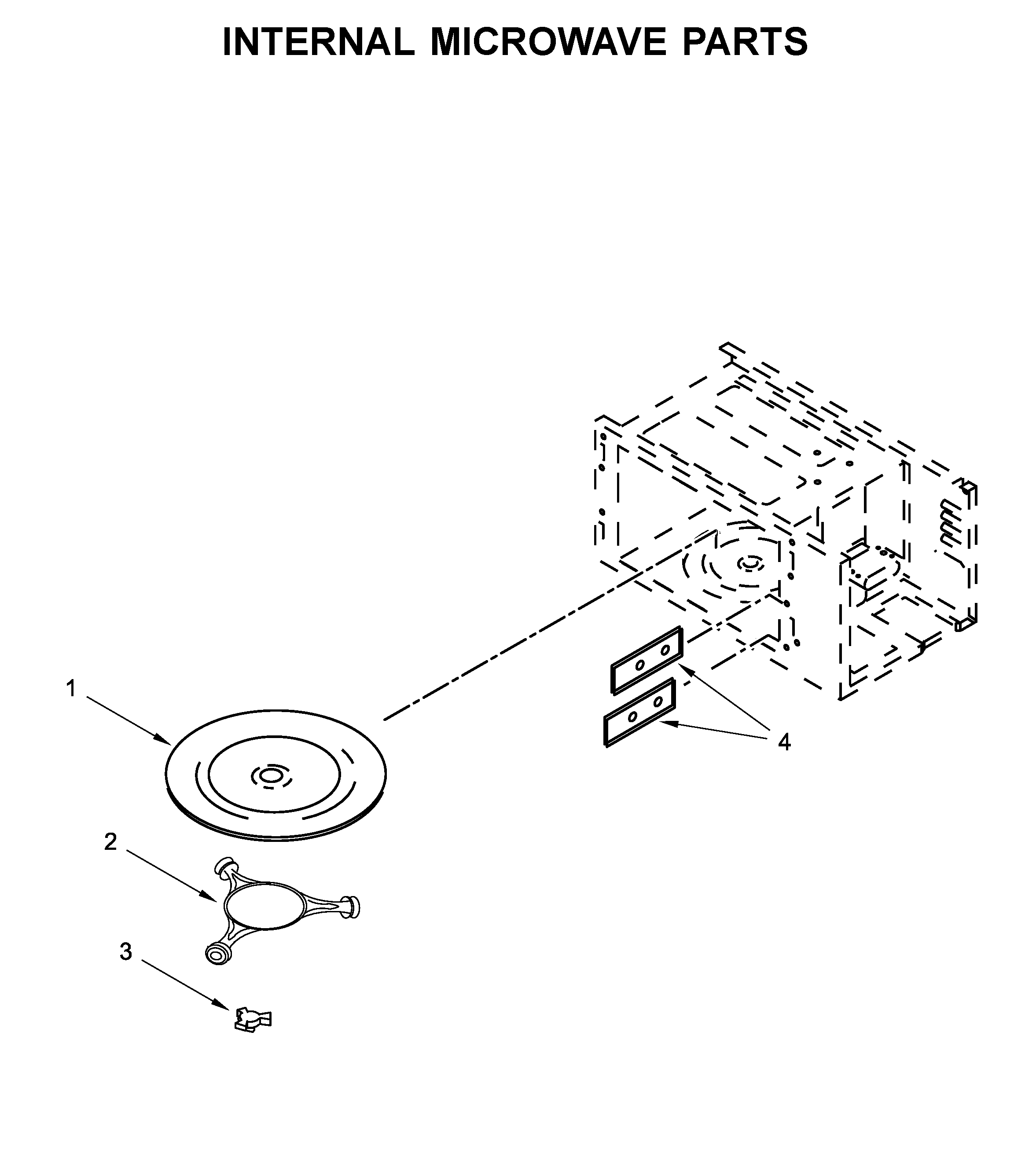 Whirlpool WOC75EC0HV02 internal microwave parts diagram