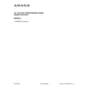 Amana YAER6603SFS2 cover sheet diagram