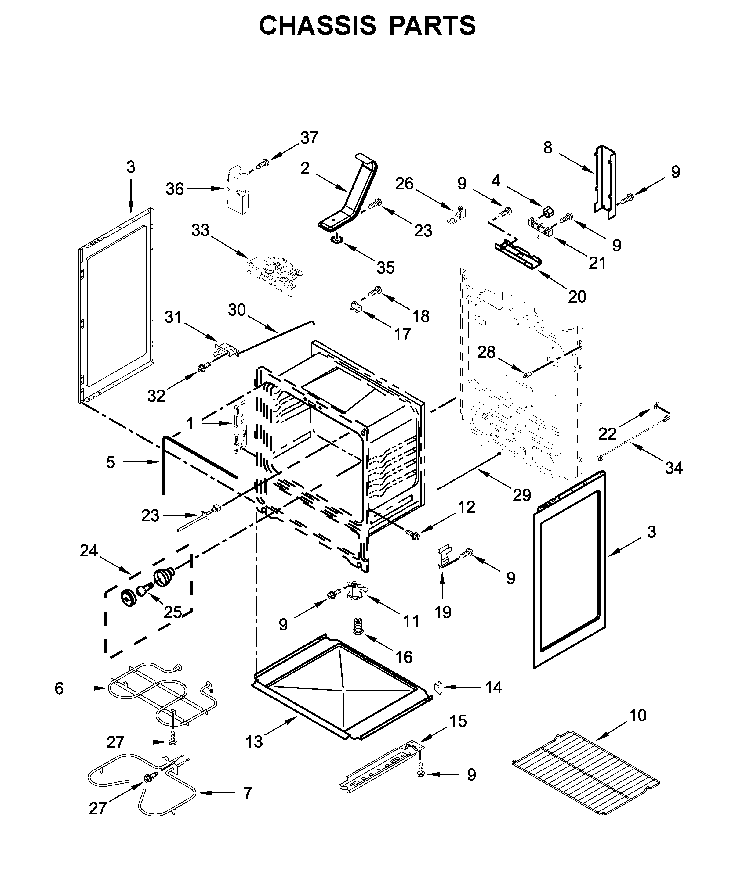 Amana YAER6603SFS2 chassis parts diagram