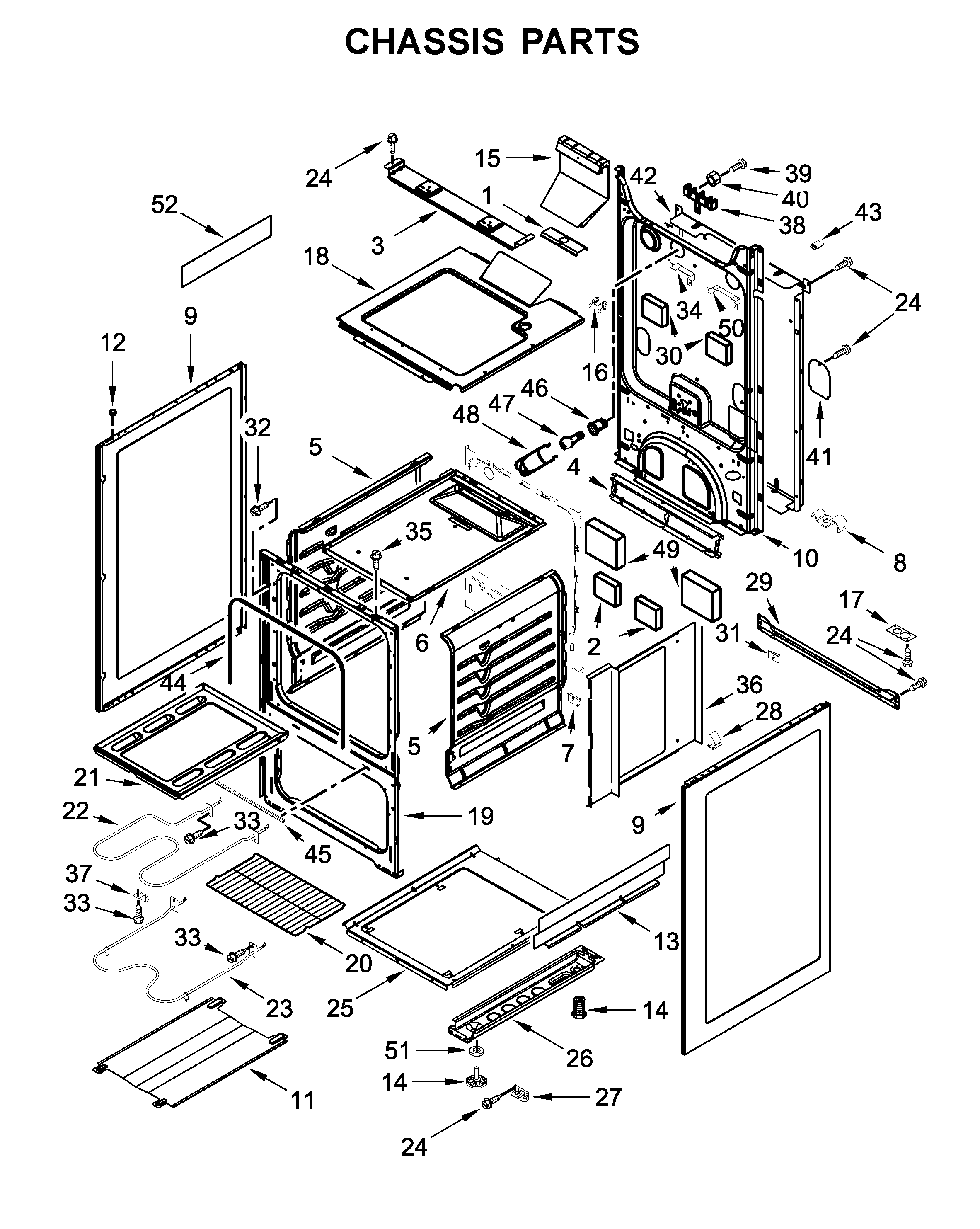 Amana AEP222VAW3 chassis parts diagram