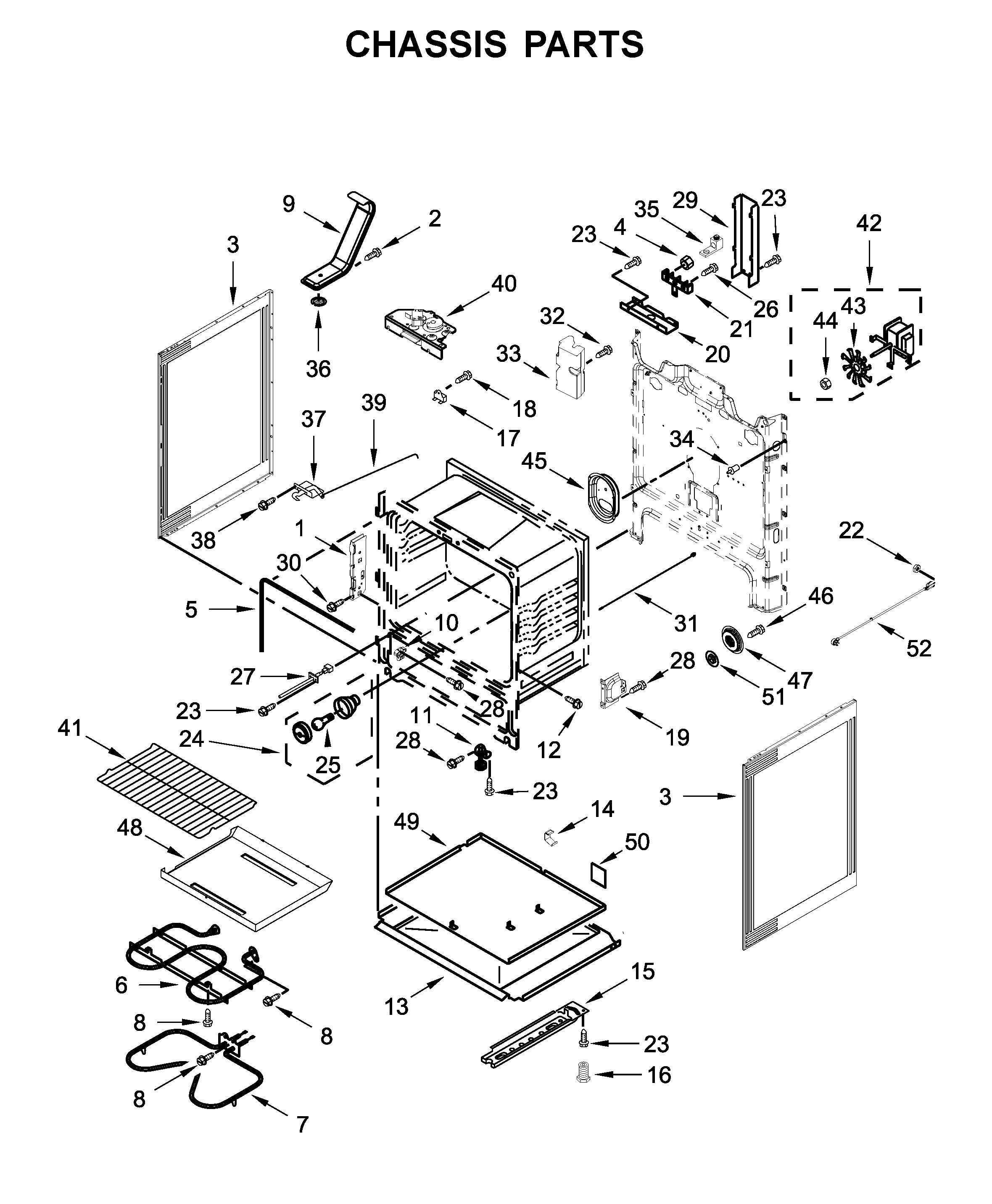 Whirlpool YWFE550S0HZ1 chassis parts diagram