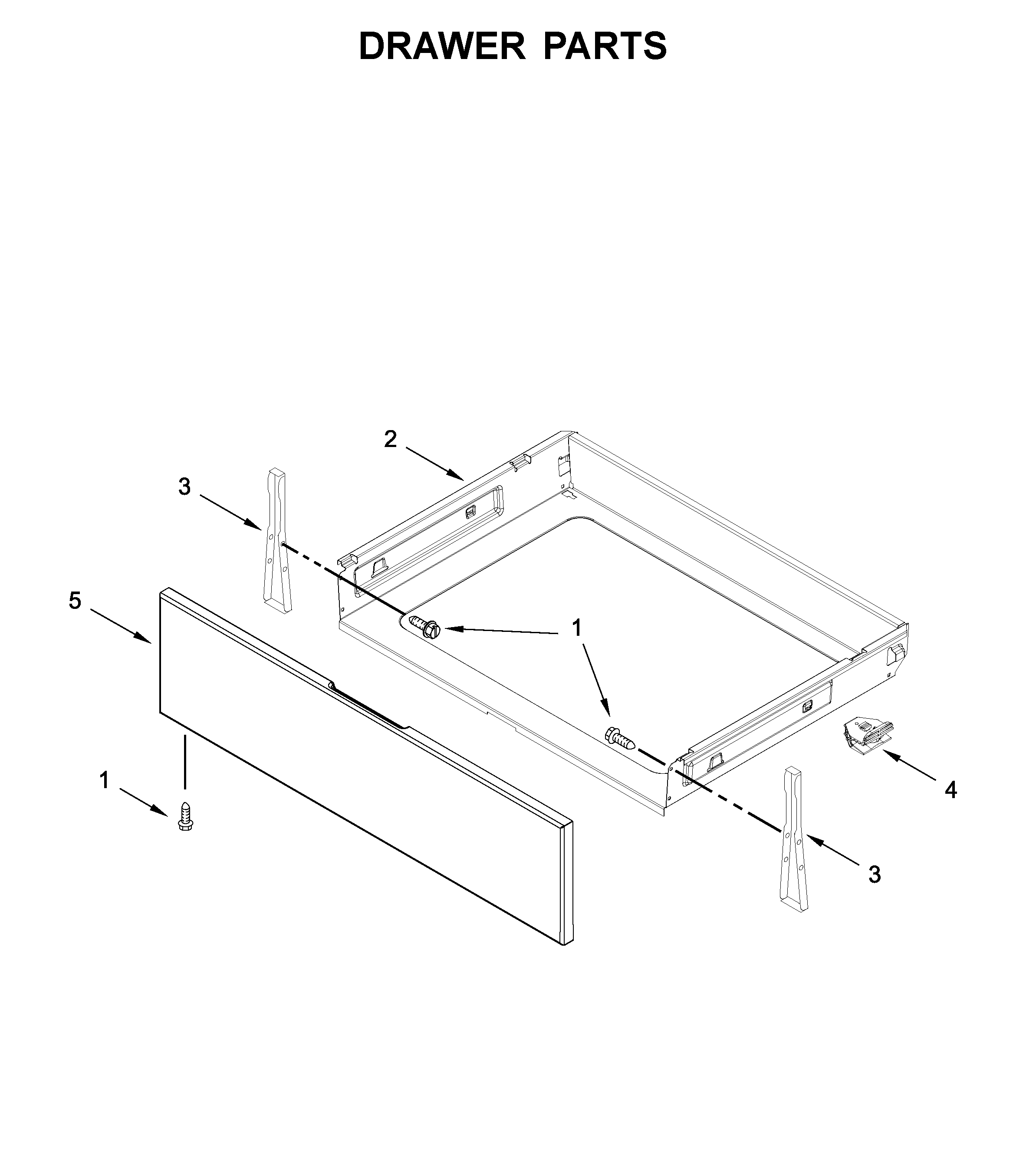 Whirlpool YWFE550S0HZ1 drawer parts diagram