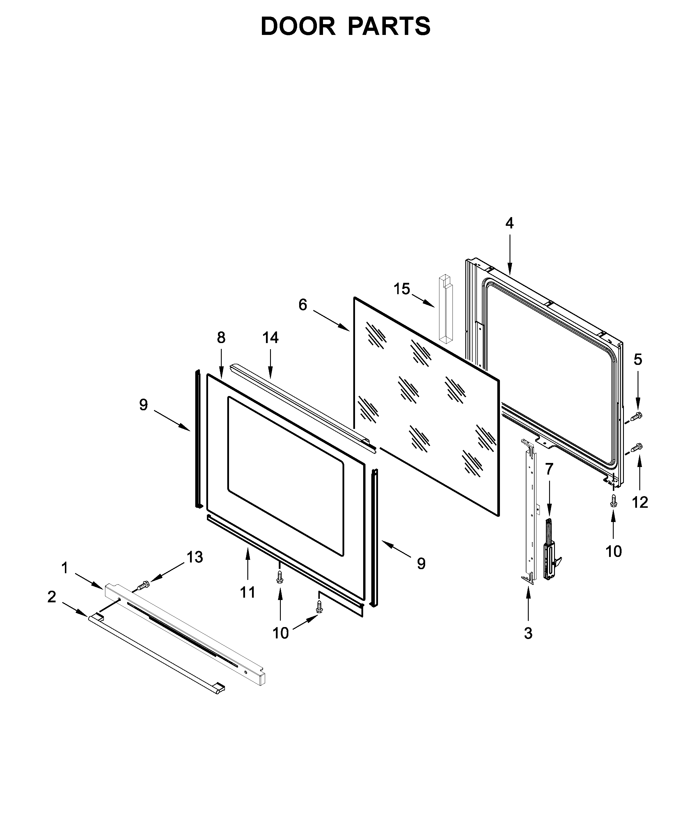 Ikea YIEL730CS2 door parts diagram
