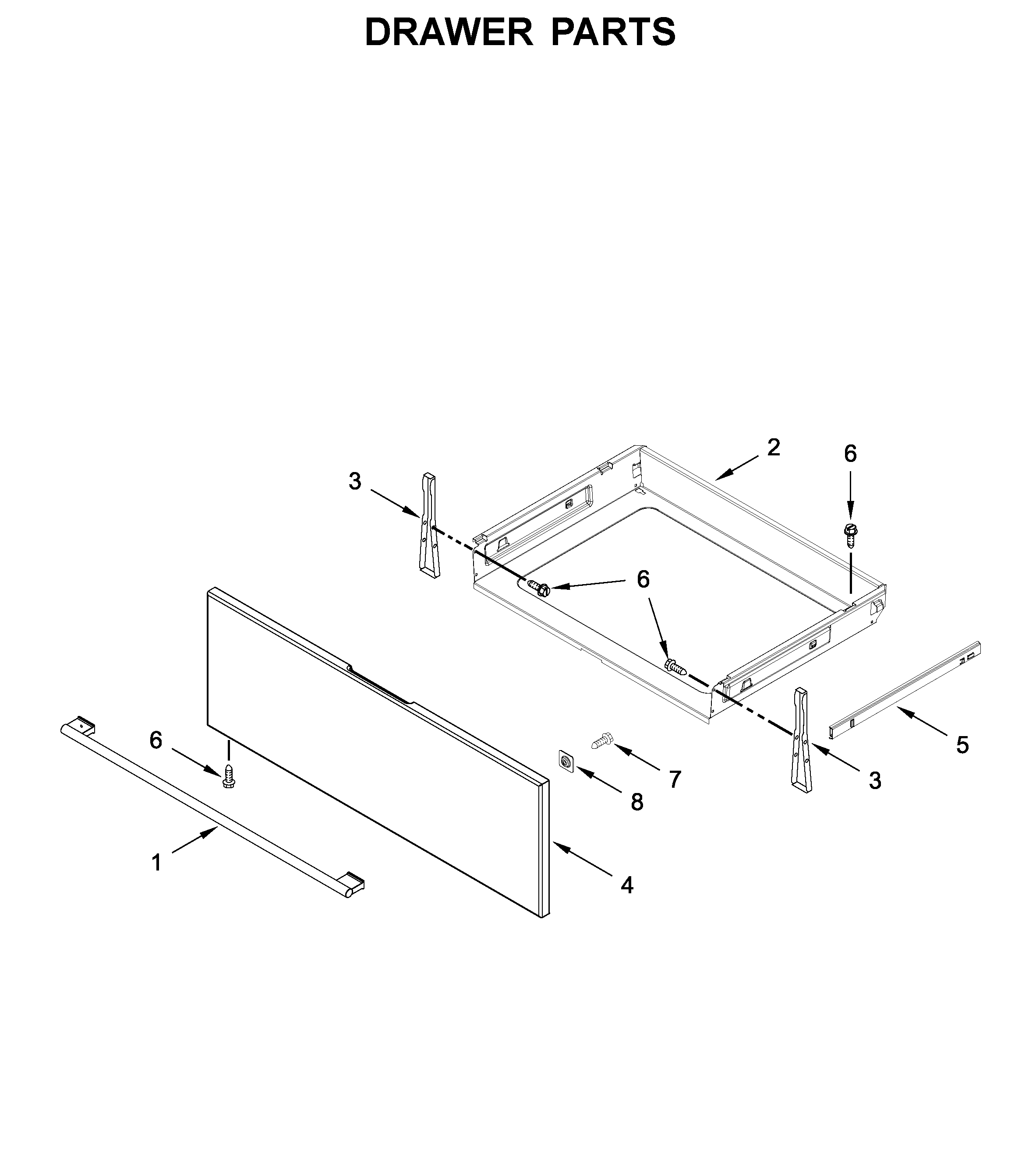 Ikea YIEL730CS2 drawer parts diagram