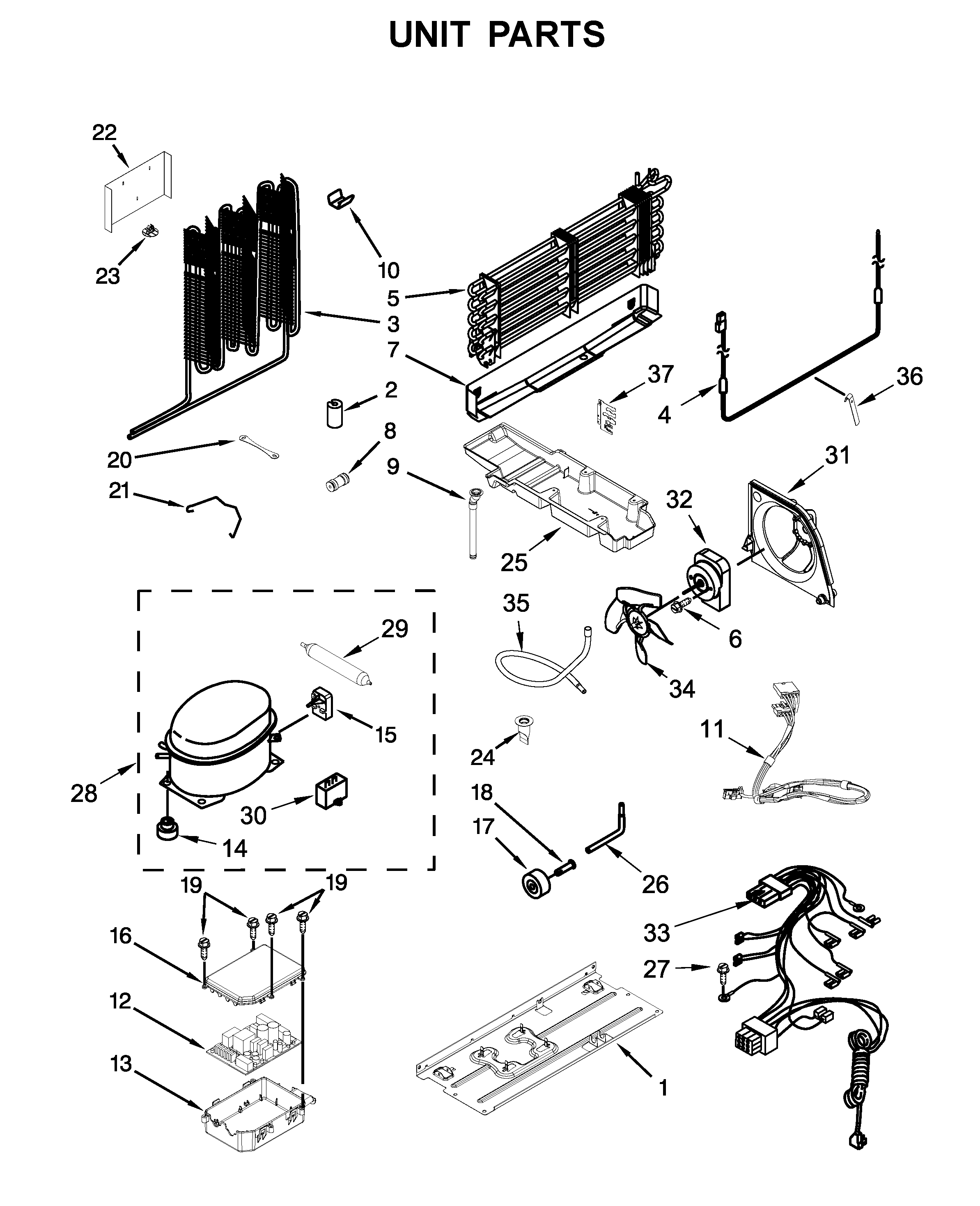 Maytag MFW2055YEB01 unit parts diagram