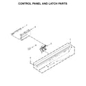 Jenn-Air JDTSS246GM0 control panel and latch parts diagram