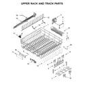 Jenn-Air JDTSS246GM0 upper rack and track parts diagram