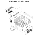 Jenn-Air JDTSS246GM0 lower rack and track parts diagram