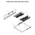 Jenn-Air JDTSS246GM0 third level rack and track parts diagram