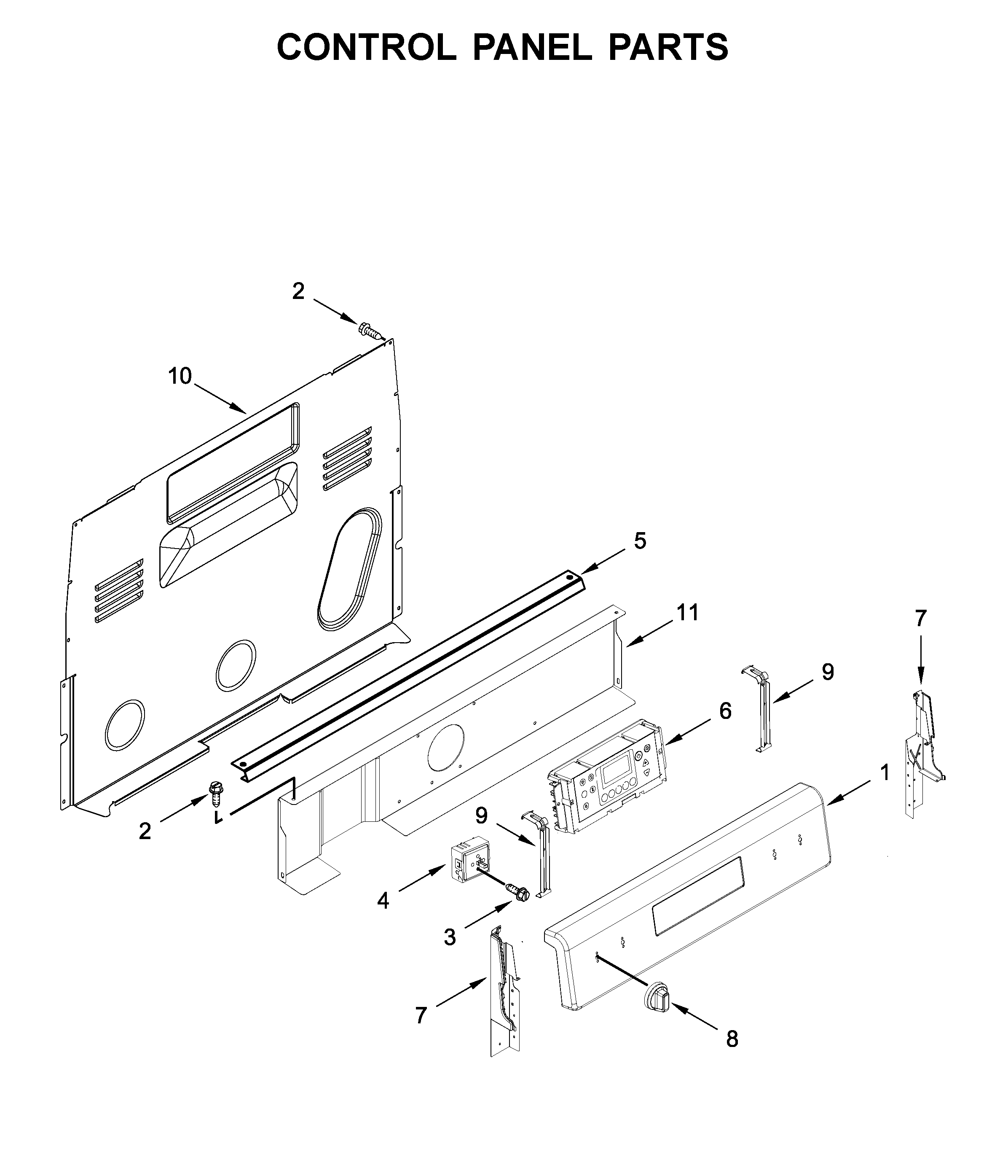 Maytag YMER6600FZ2 control panel parts diagram