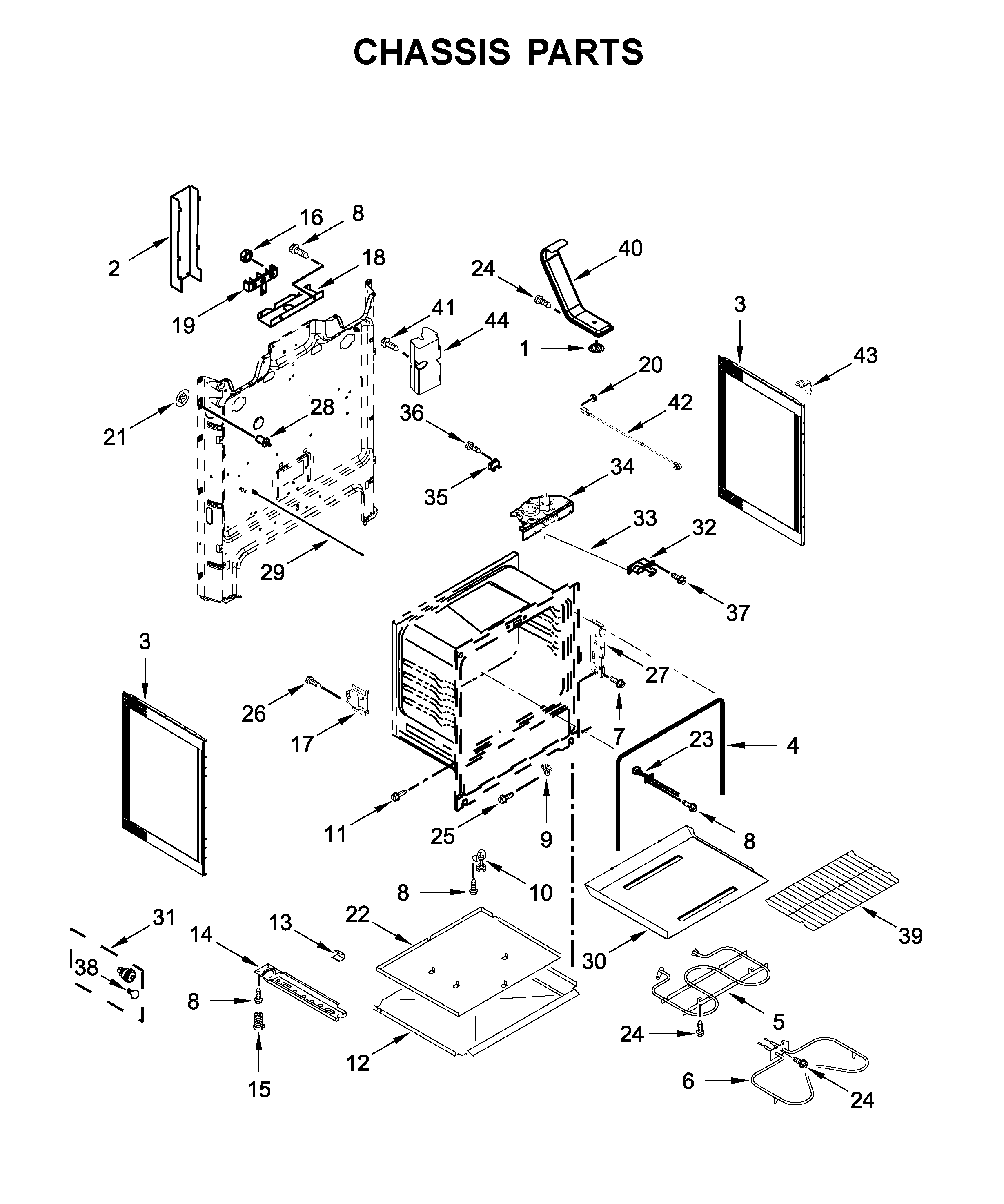 Maytag YMER6600FZ2 chassis parts diagram