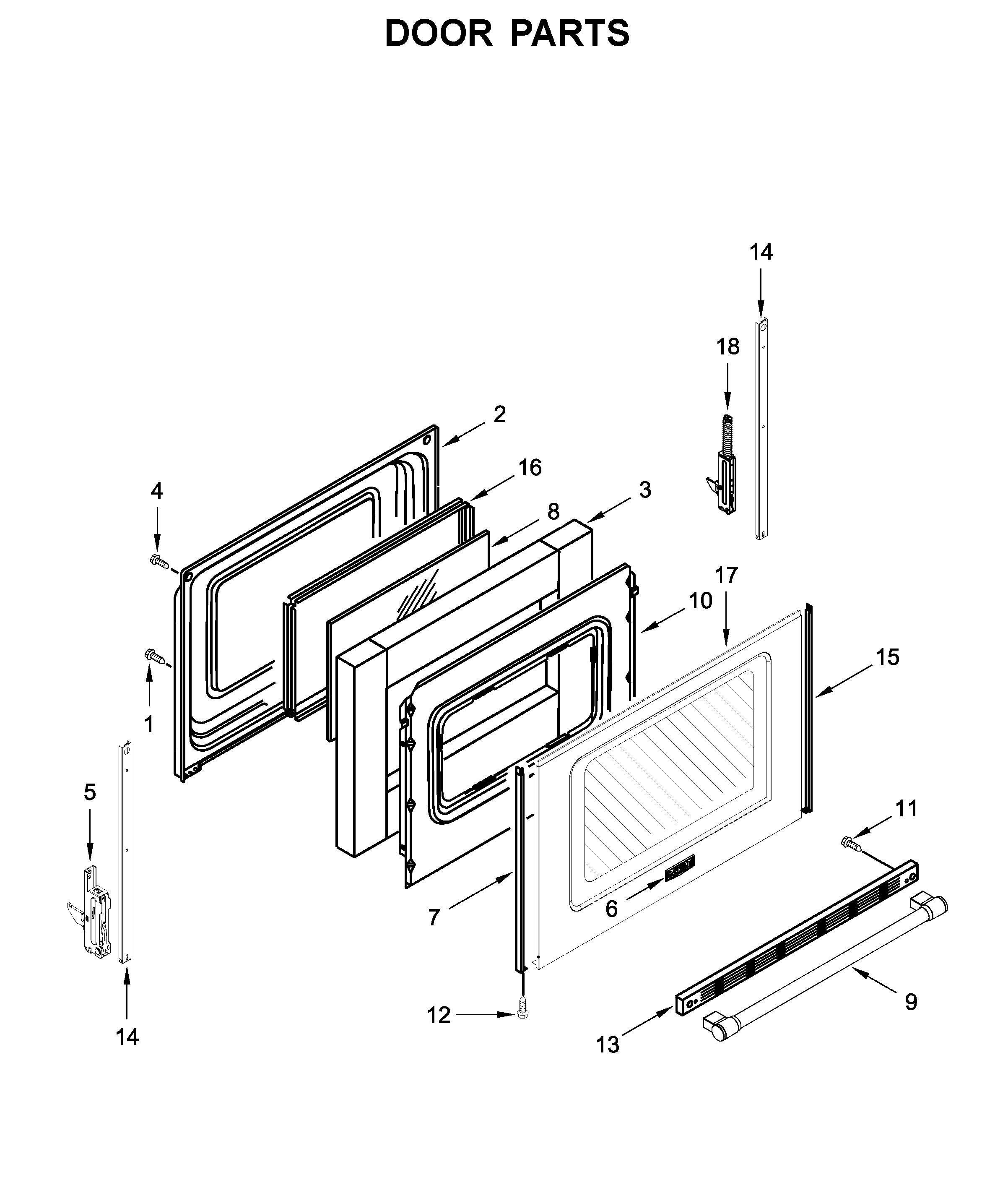 Maytag YMER6600FZ2 door parts diagram