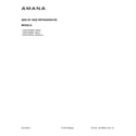 Amana ASI2575GRW01 cover sheet diagram