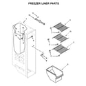 Amana ASI2575GRW01 freezer liner parts diagram