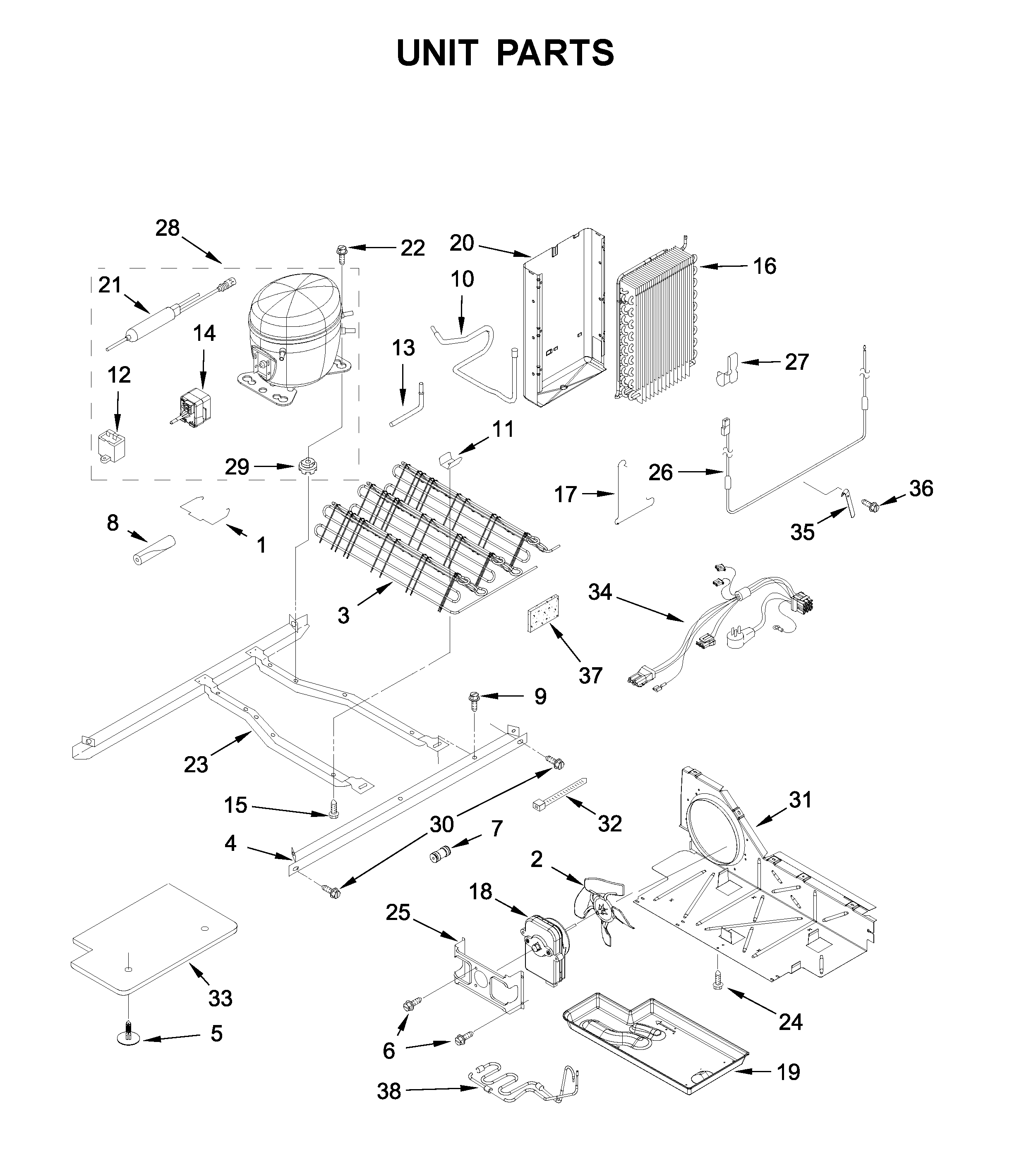 Amana ASI2575GRW01 unit parts diagram