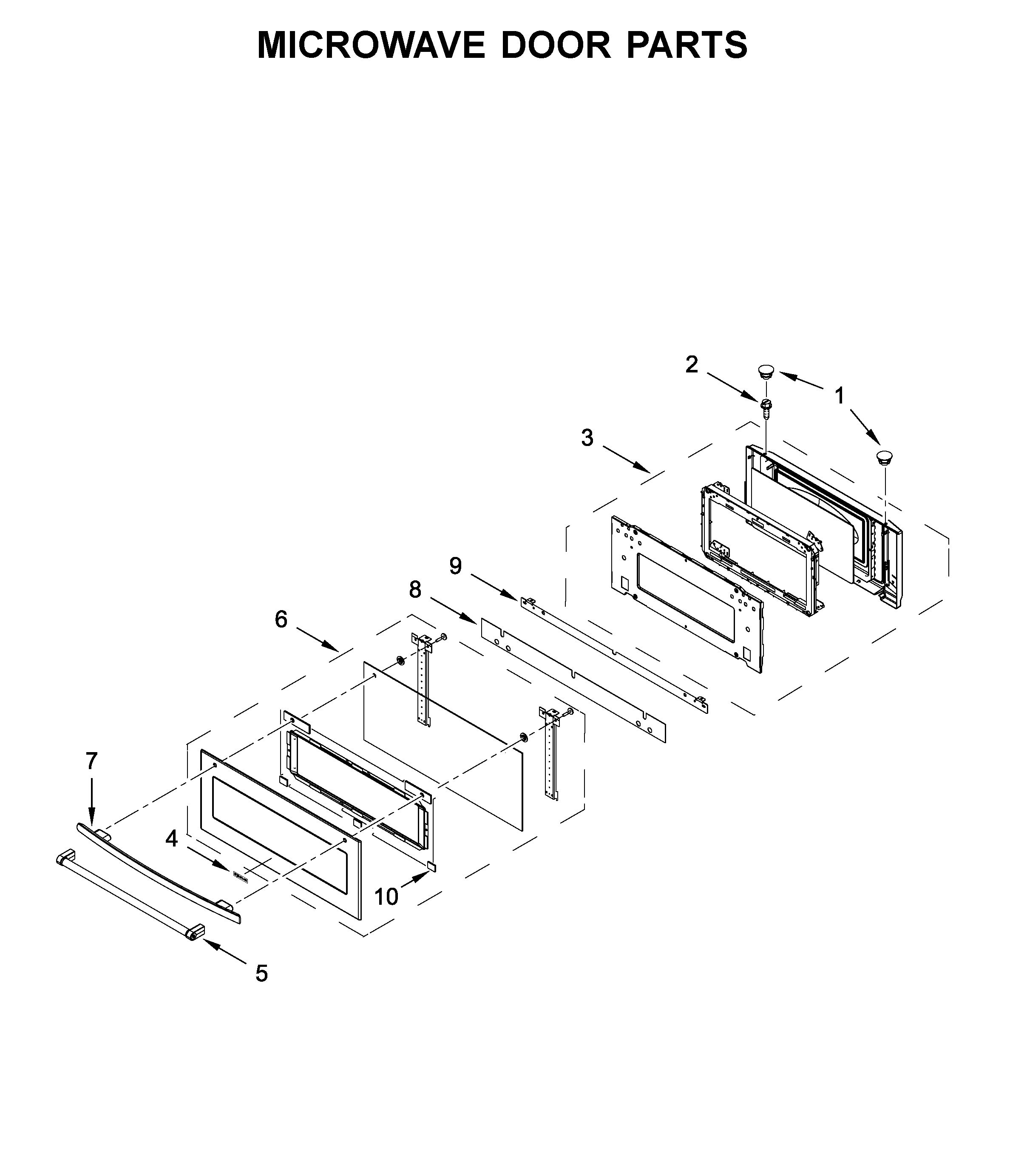 Jenn-Air JMC2430DP02 microwave door parts diagram