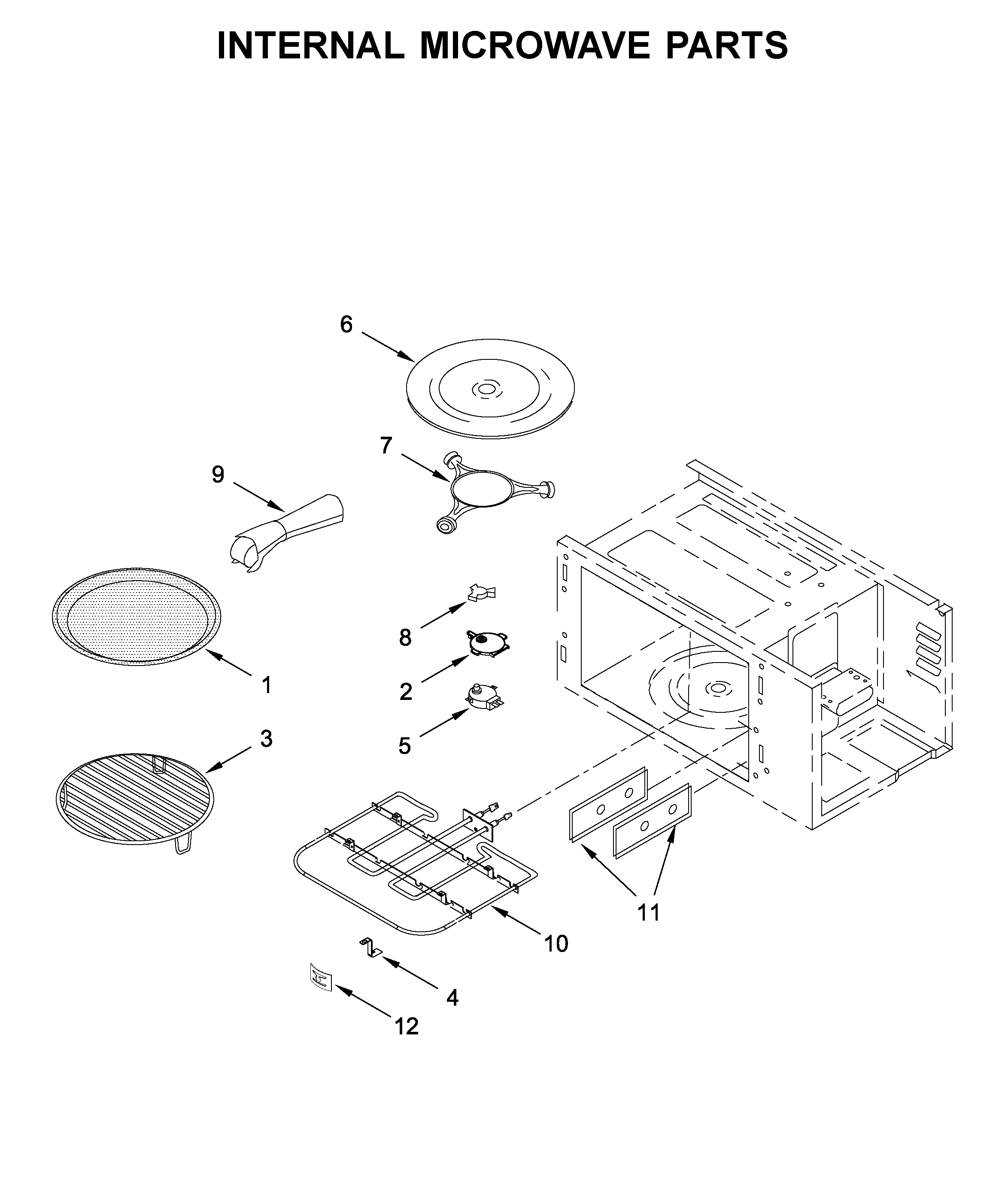Jenn-Air JMC2430DP02 internal microwave parts diagram