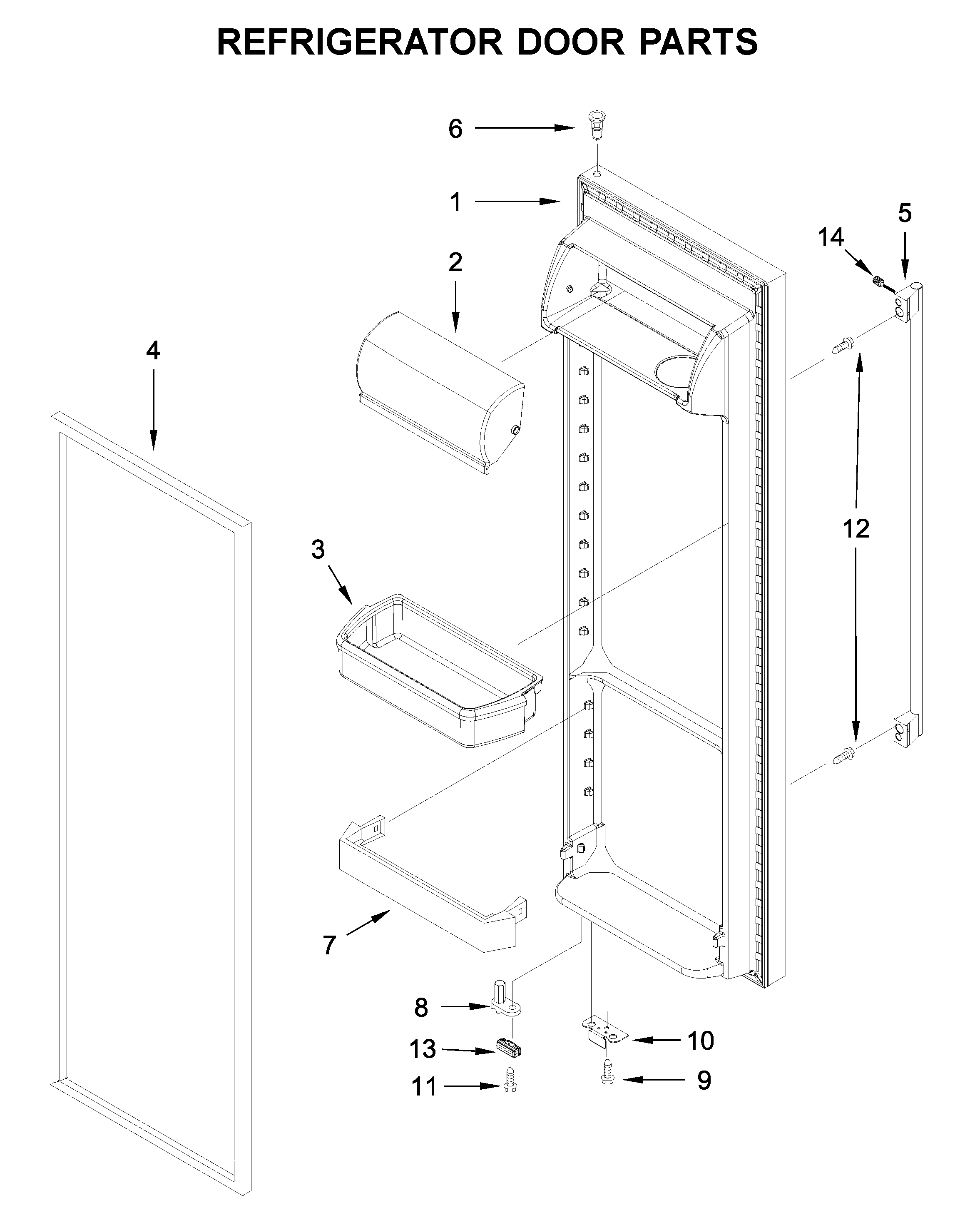 Ikea IRS335SDHM00 refrigerator door parts diagram