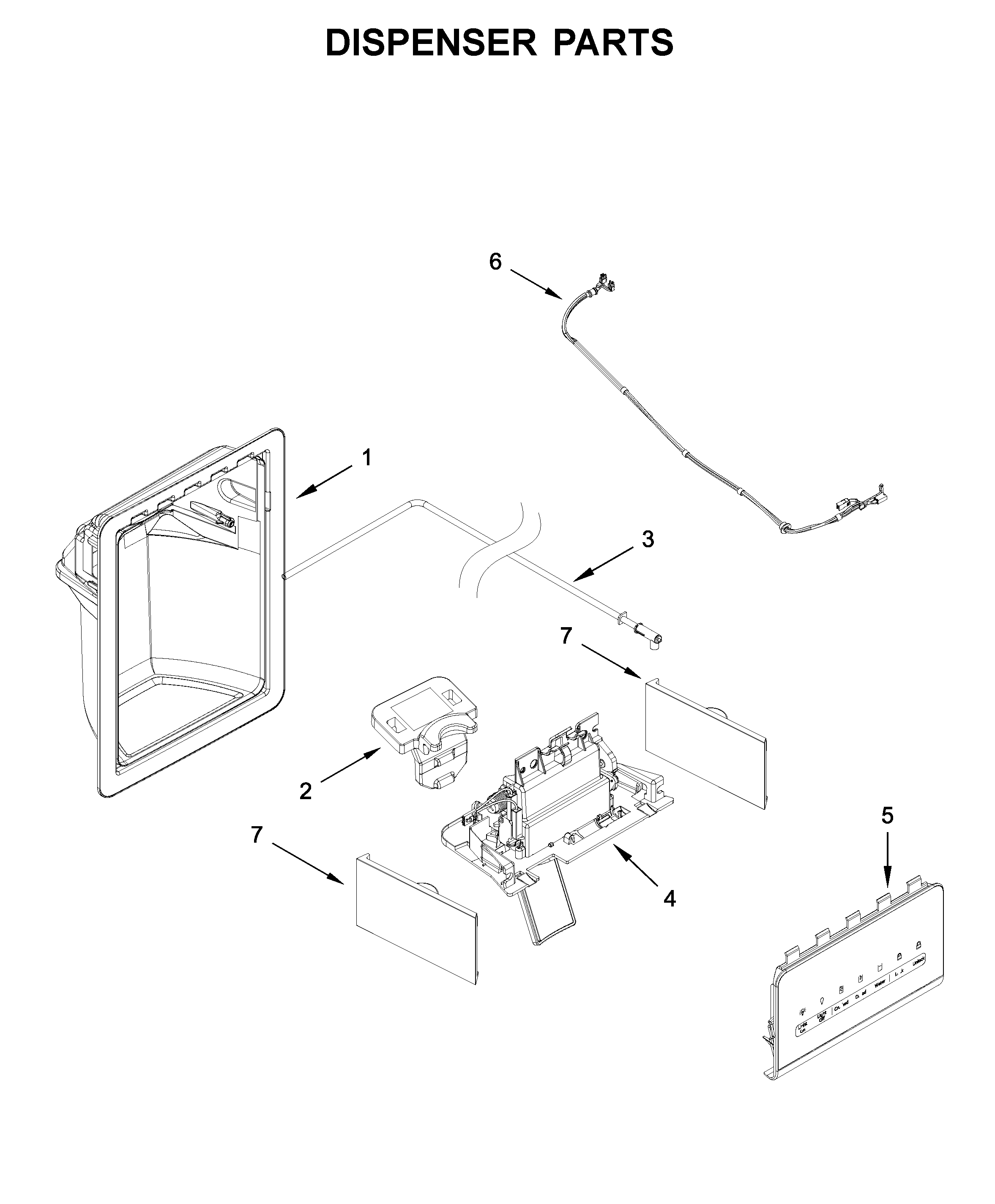 Ikea IRS335SDHM00 dispenser parts diagram