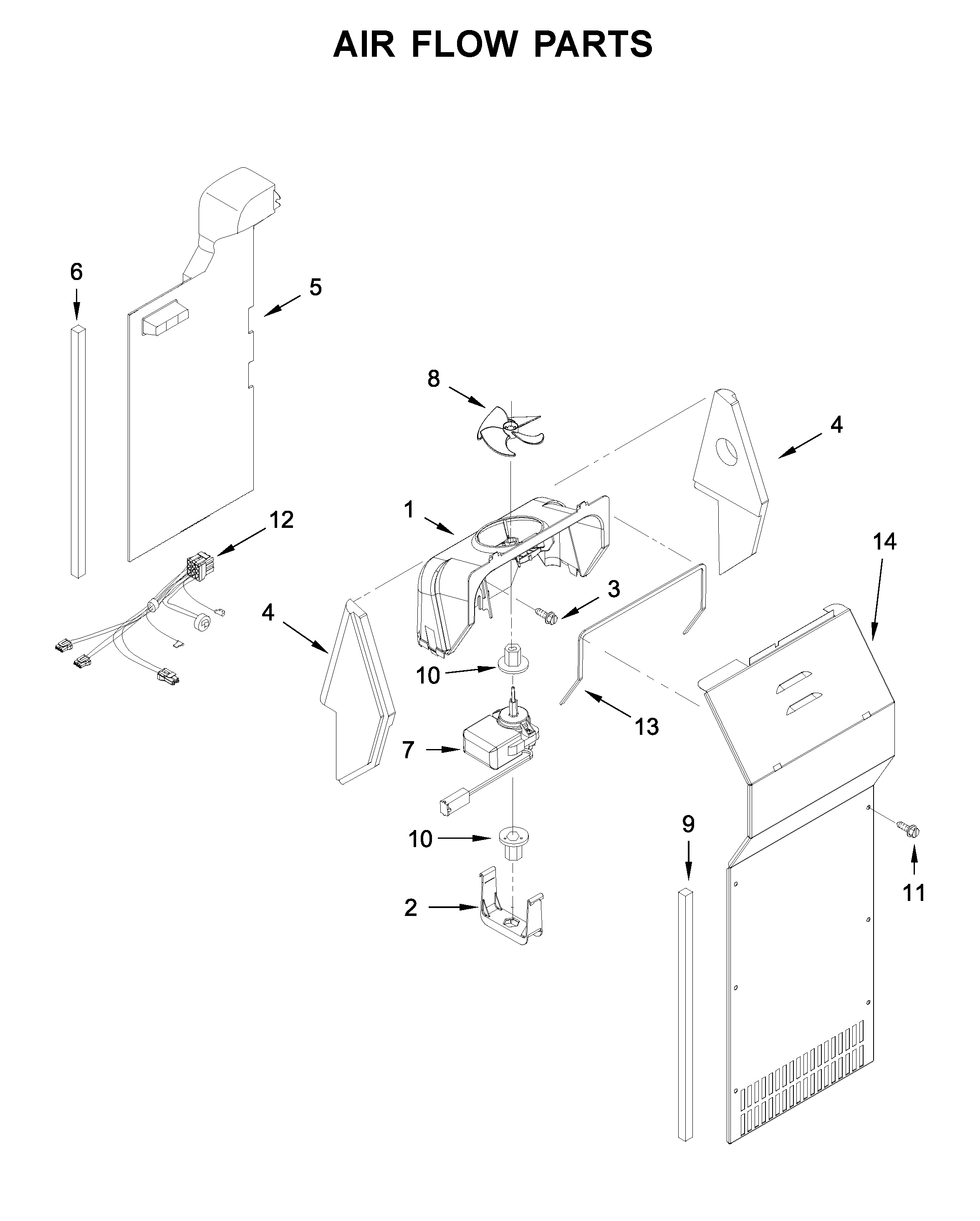 Ikea IRS335SDHM00 air flow parts diagram