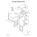 Whirlpool WTW4655JW0 top and cabinet parts diagram