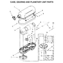 KitchenAid 9KSMC895WH0 case, gearing and planetary unit parts diagram