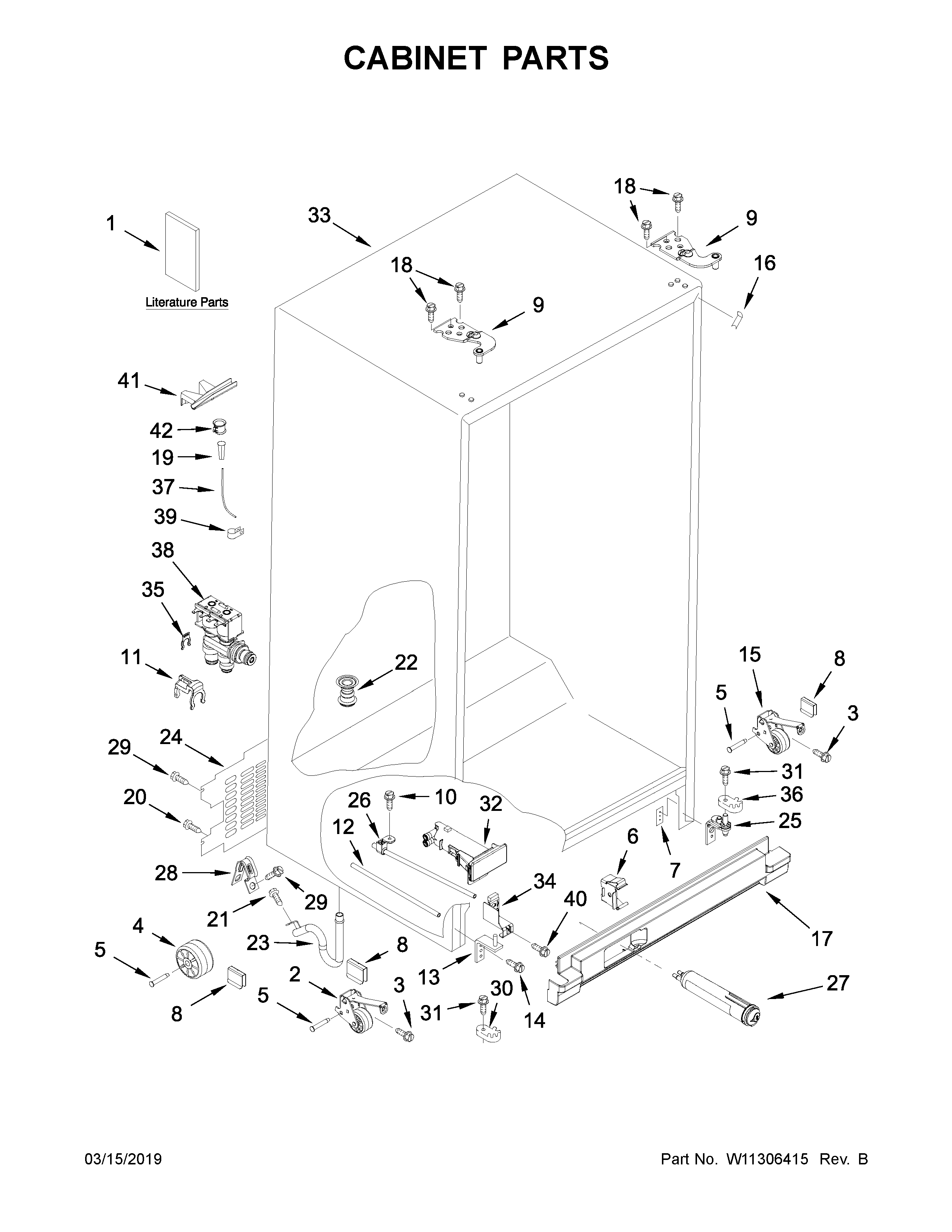Amana ASI2175GRS01 cabinet parts diagram
