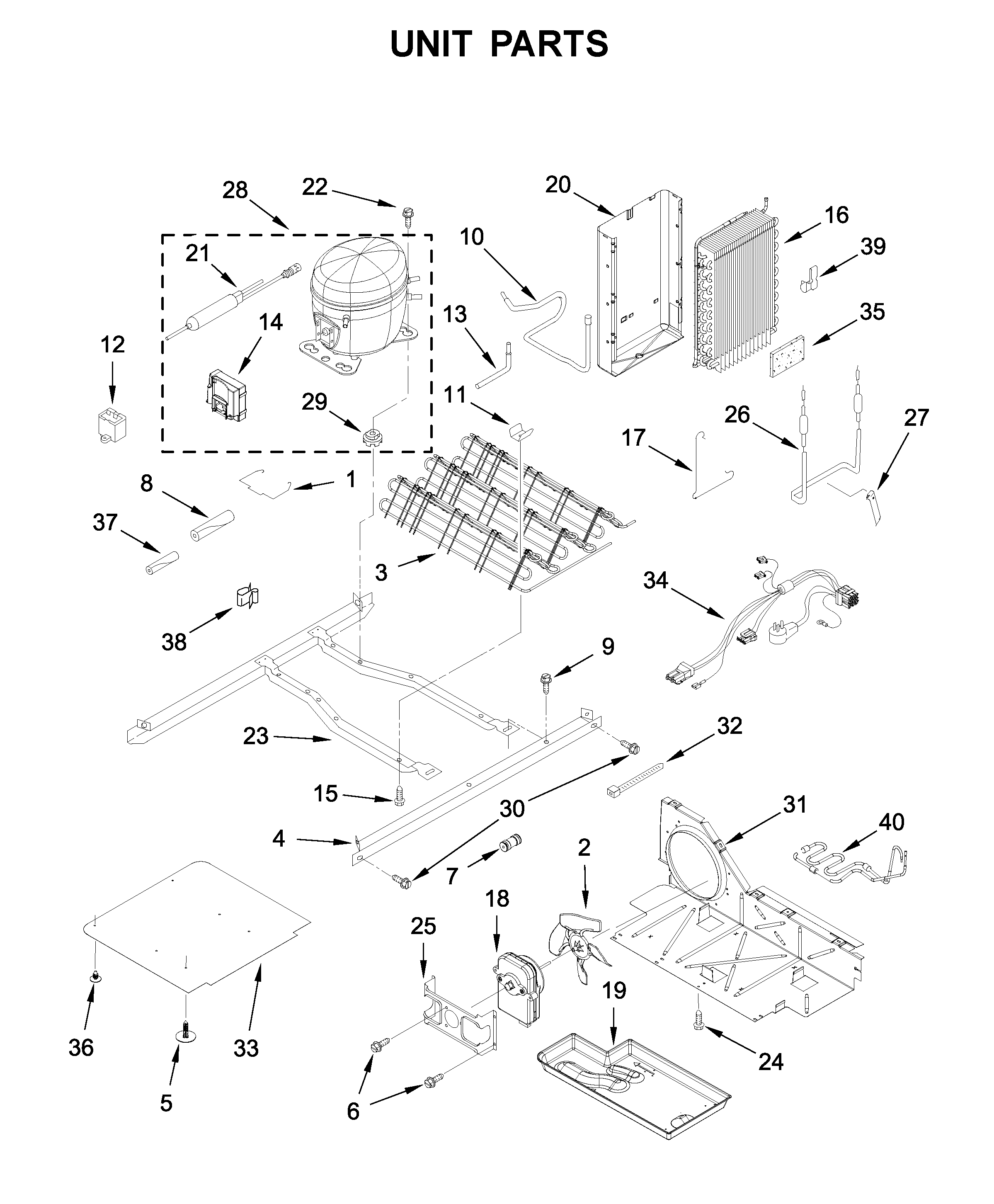 Amana ASI2175GRS01 unit parts diagram