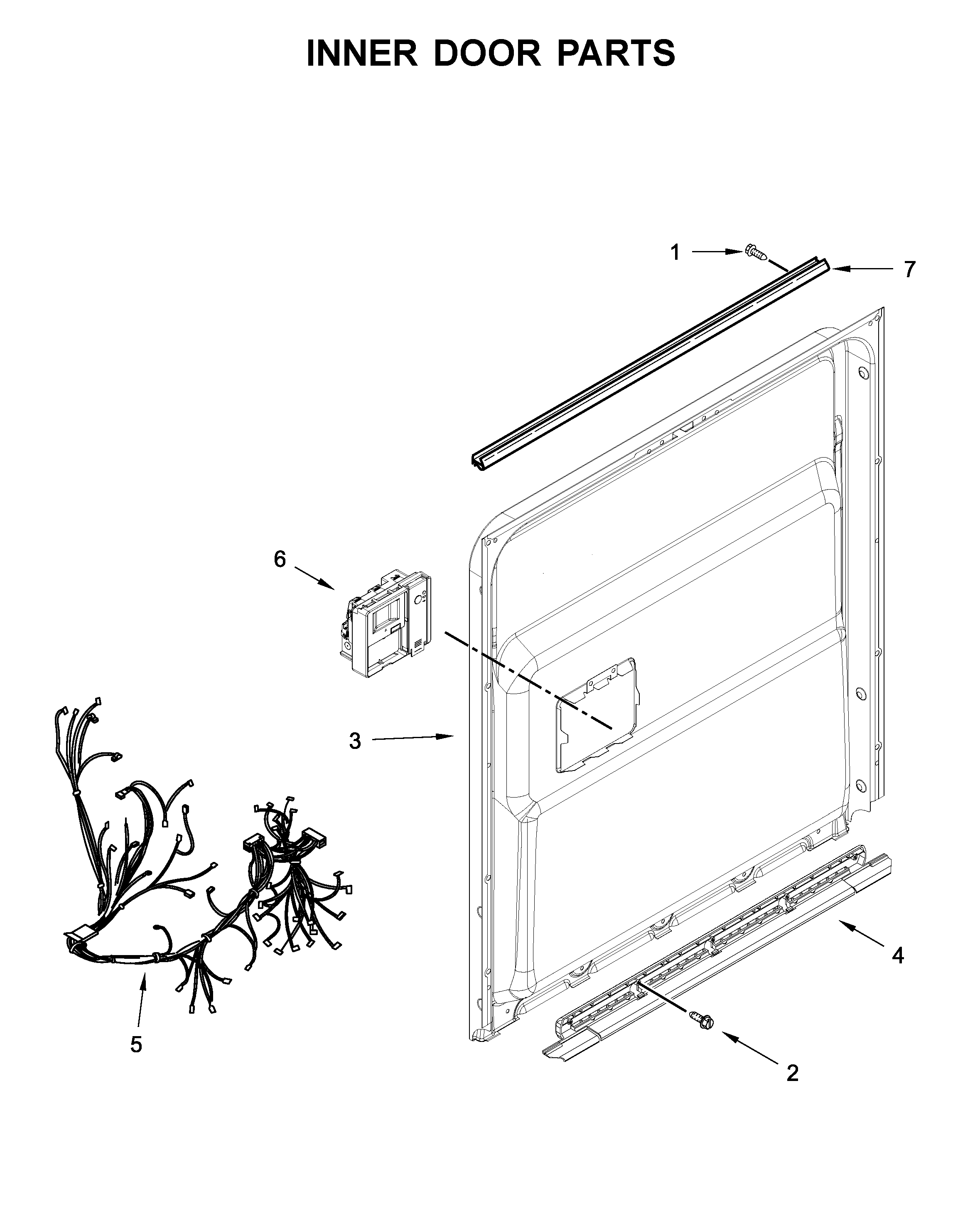 Maytag MDB8989SHK0 inner door parts diagram