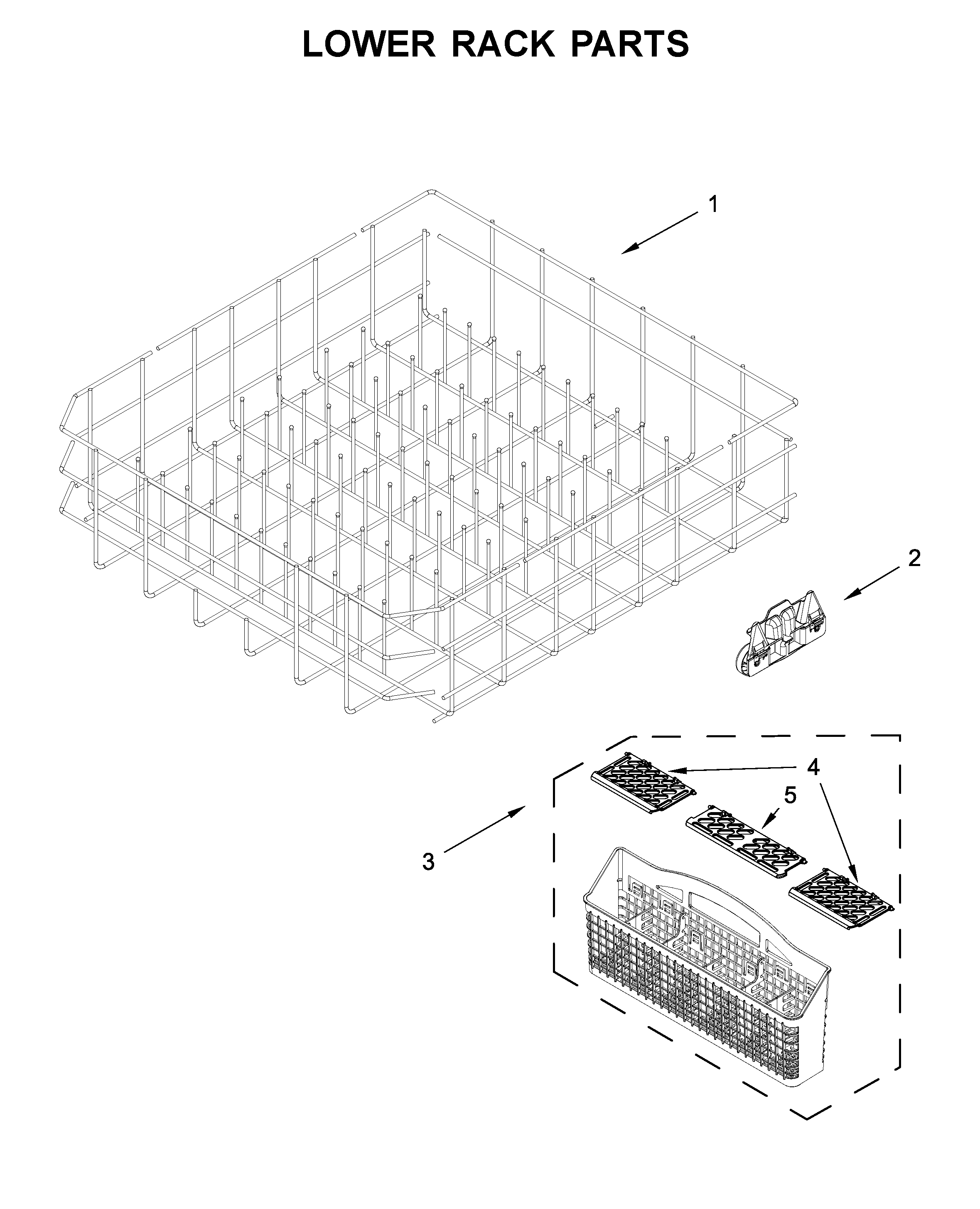 Maytag MDB7959SHK0 lower rack parts diagram